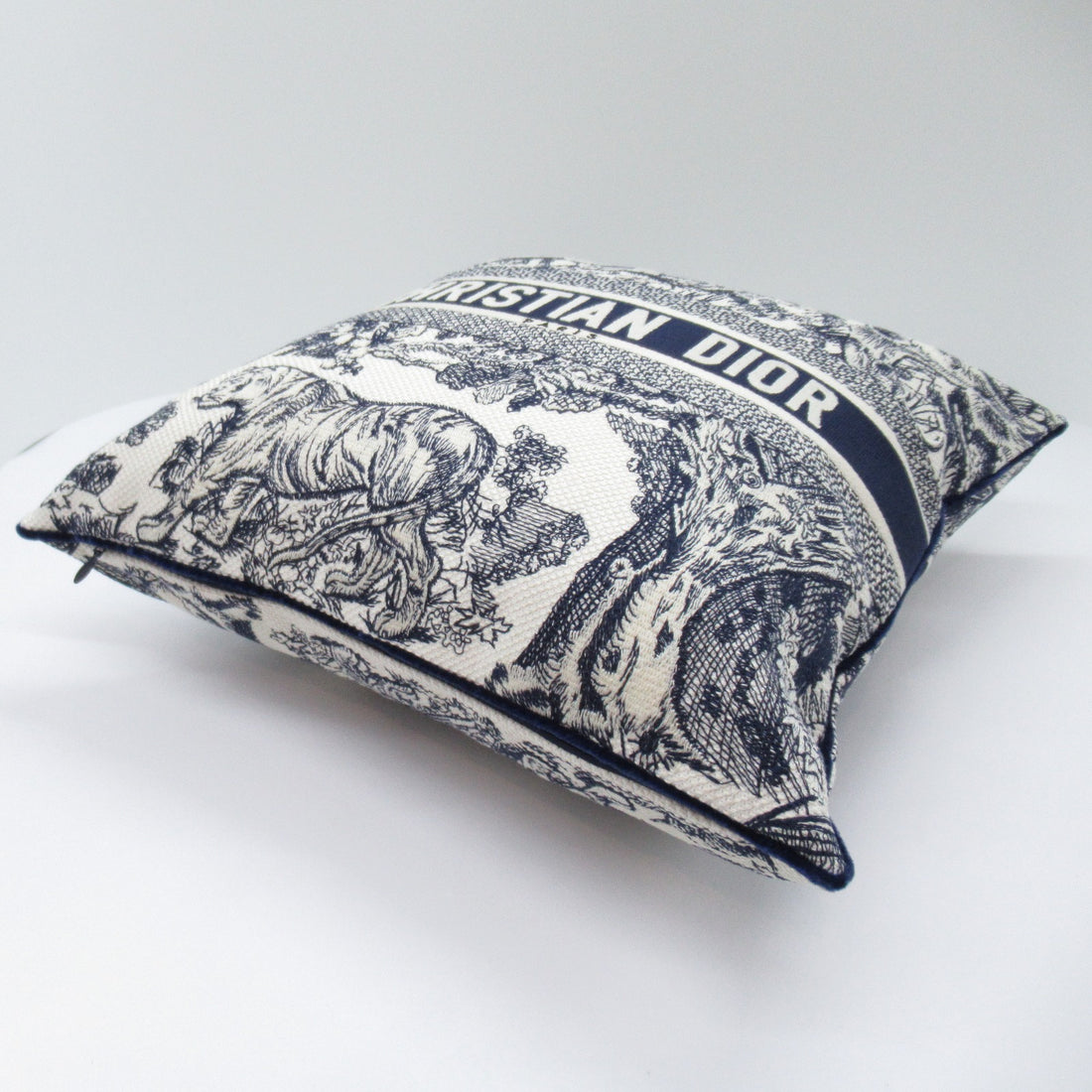 Dior Small Square Cushion Fabric Toile de Jouy