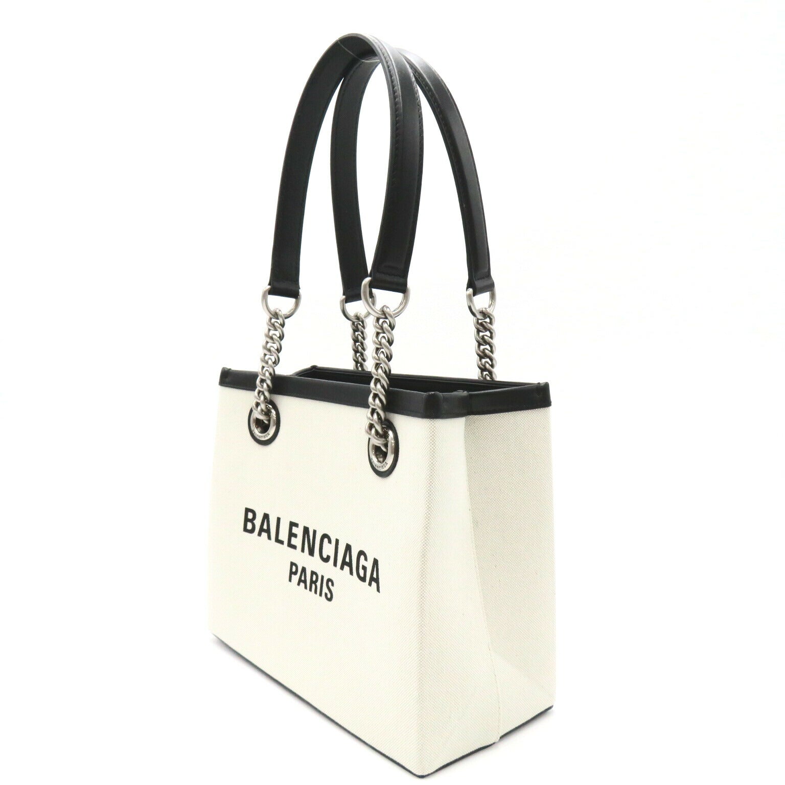 Balenciaga Cotton Leather Small Tote Bag