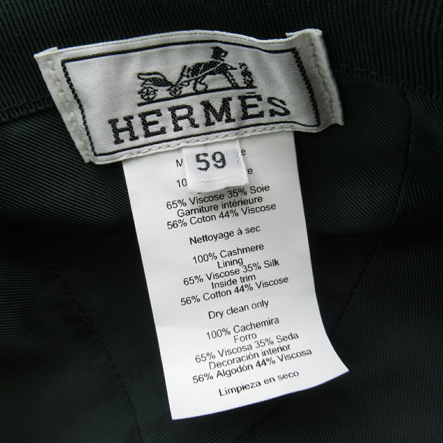 Hermes Cashmere Knit Cap Green