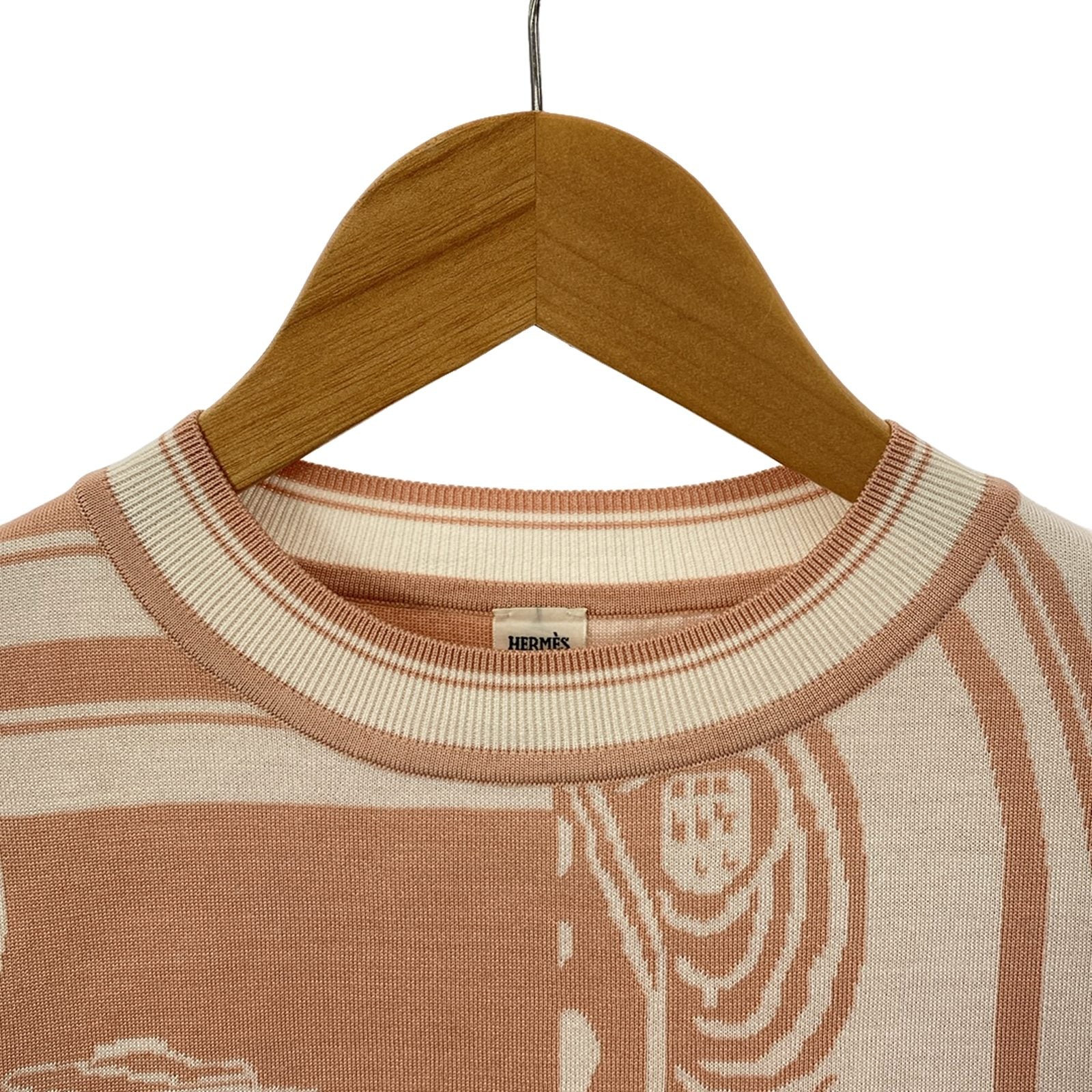 Hermes Silk Short Sleeve Knit Top