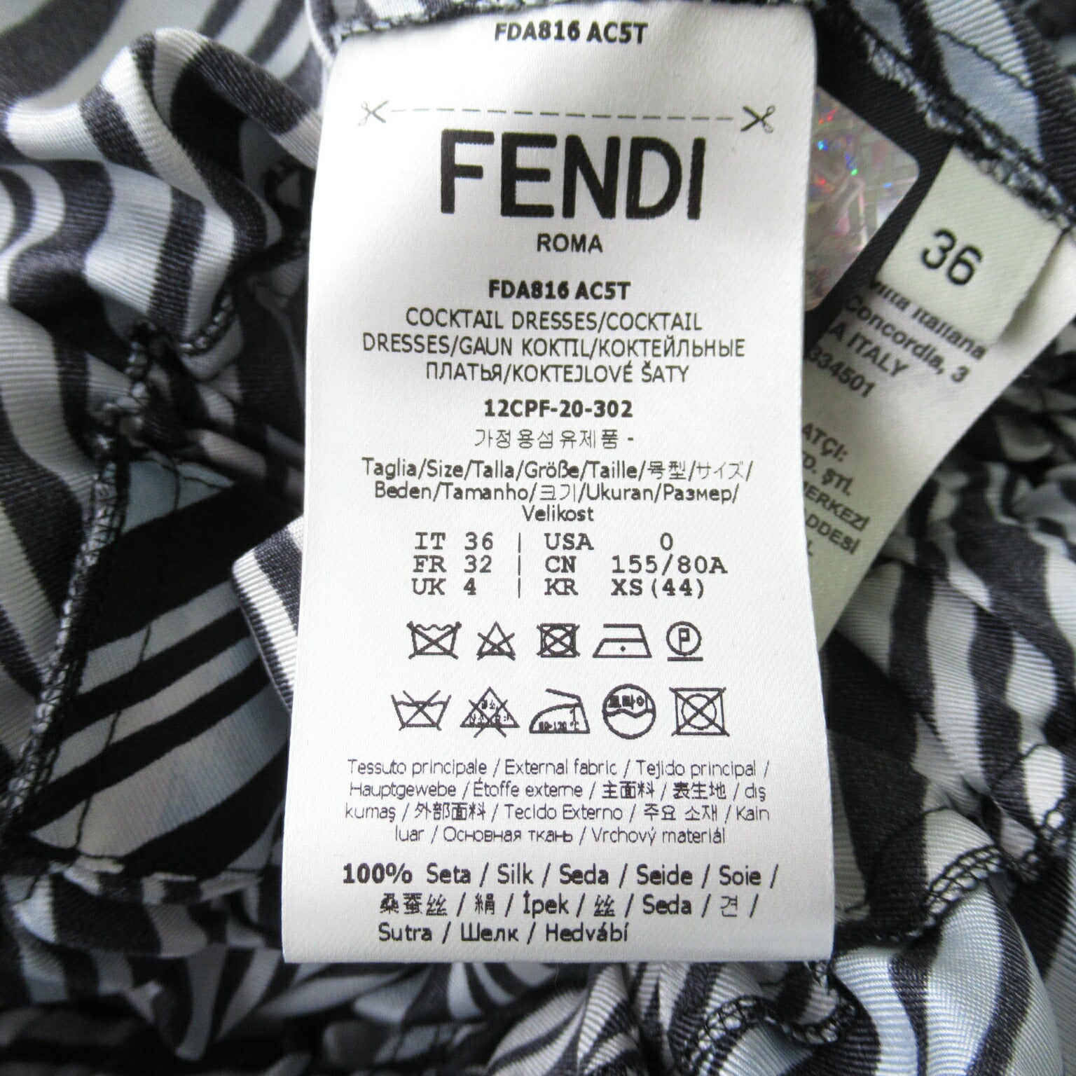 Fendi Silk Dress Black FDA816AC5T