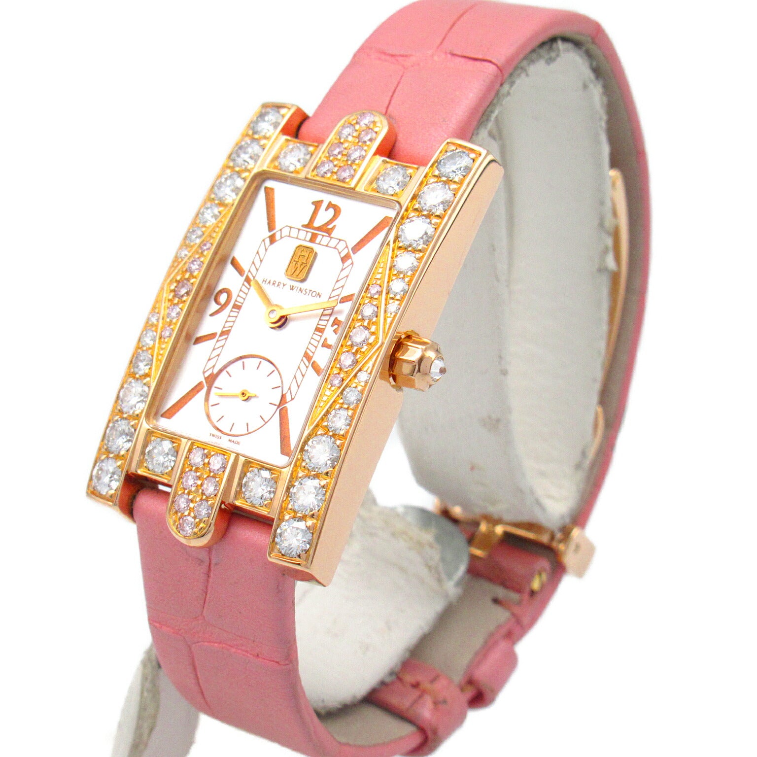 Harry Winston Avenue Aurora Watch K18PG Pink Gold