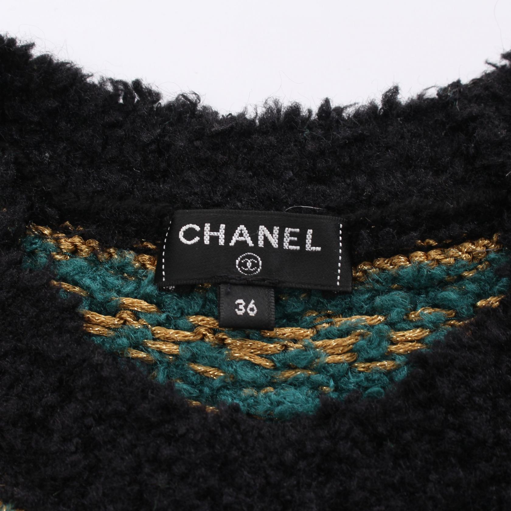 Chanel Silk Cashmere Knit Set Black