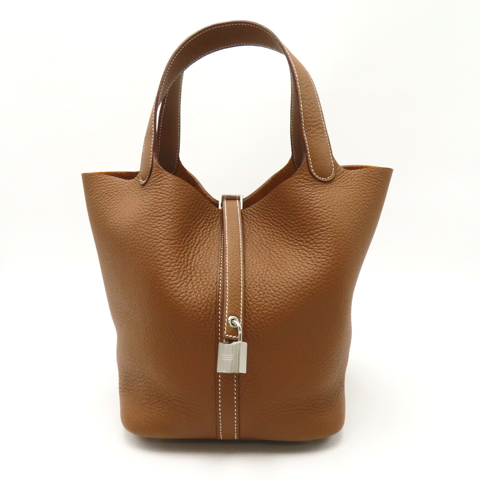 Hermes Picotin Lock MM Handbag Brown Leather