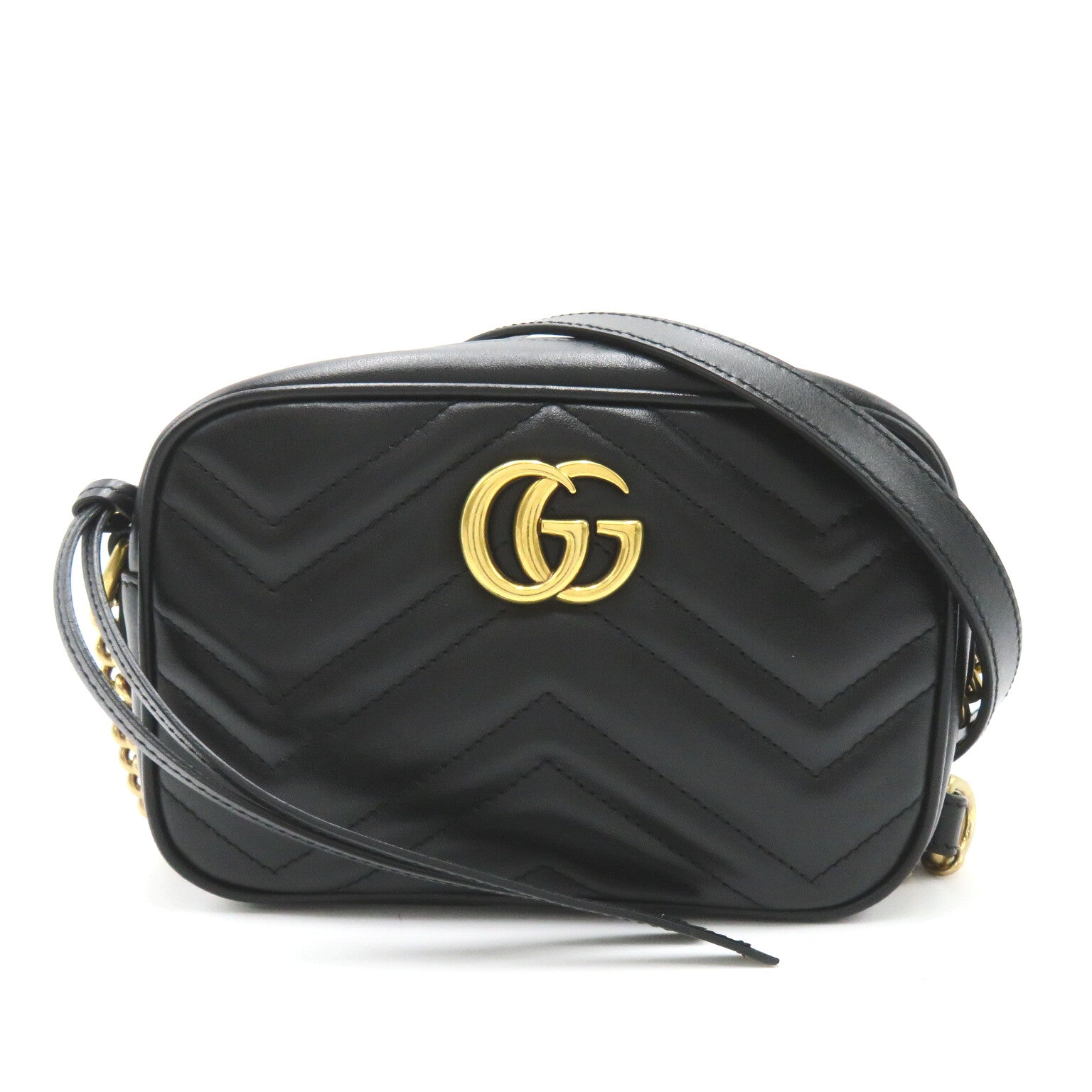 Gucci GG Marmont Mini Shoulder Bag Leather Shoulder Bag 448065 in Great Condition