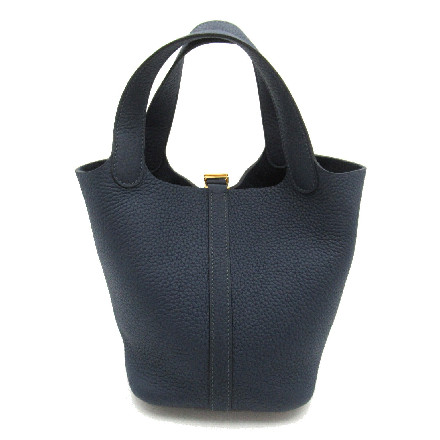 Hermes Picotin Lock PM Handbag Navy Leather