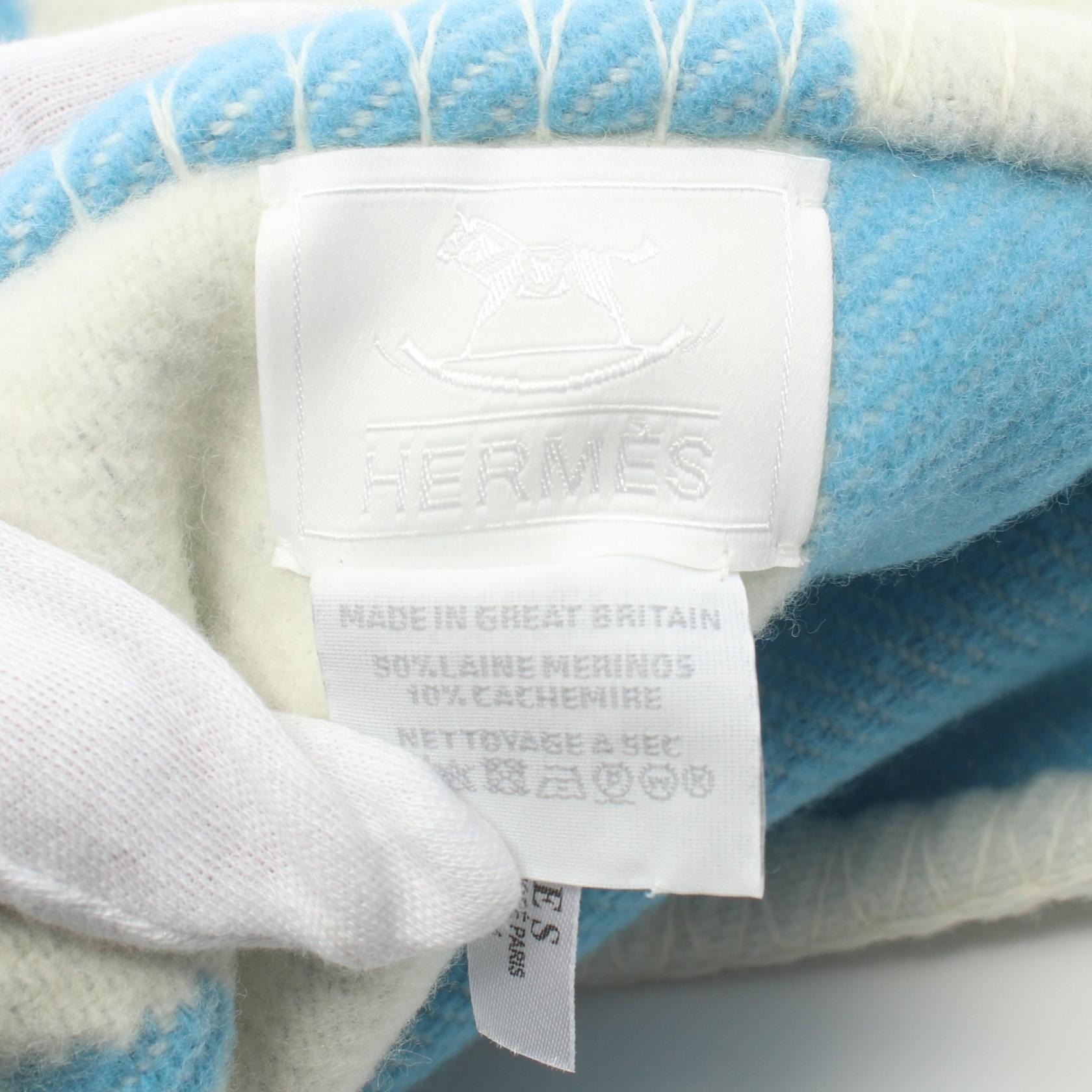 Hermes Wool Cashmere Avalon Baby Blanket