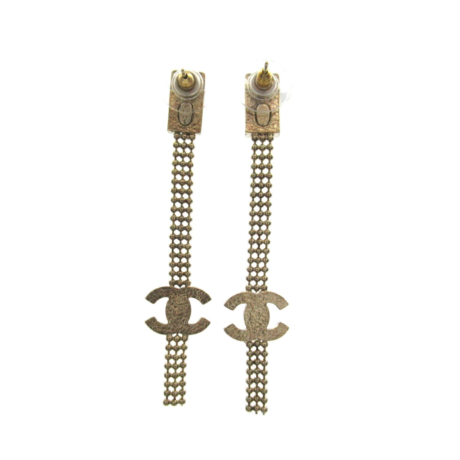 Chanel Coco Mark Earrings Gold GP 06A