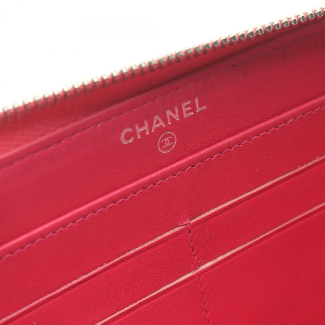 Chanel Coco Mark Long Wallet Leather Long Wallet 19420871 in Very Good Condition