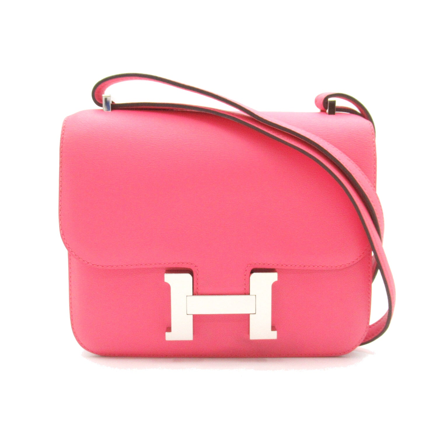 Hermes Constance Mini Shoulder Bag Pink Leather