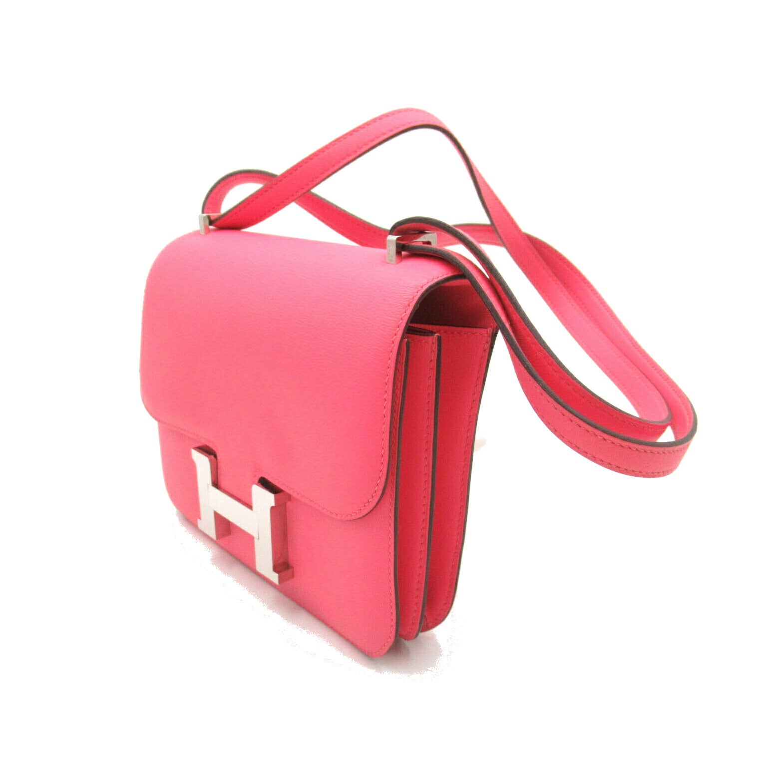 Hermes Constance Mini Shoulder Bag Pink Leather