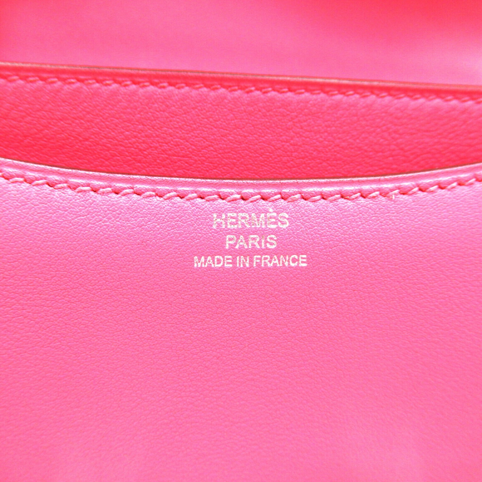 Hermes Constance Mini Shoulder Bag Pink Leather