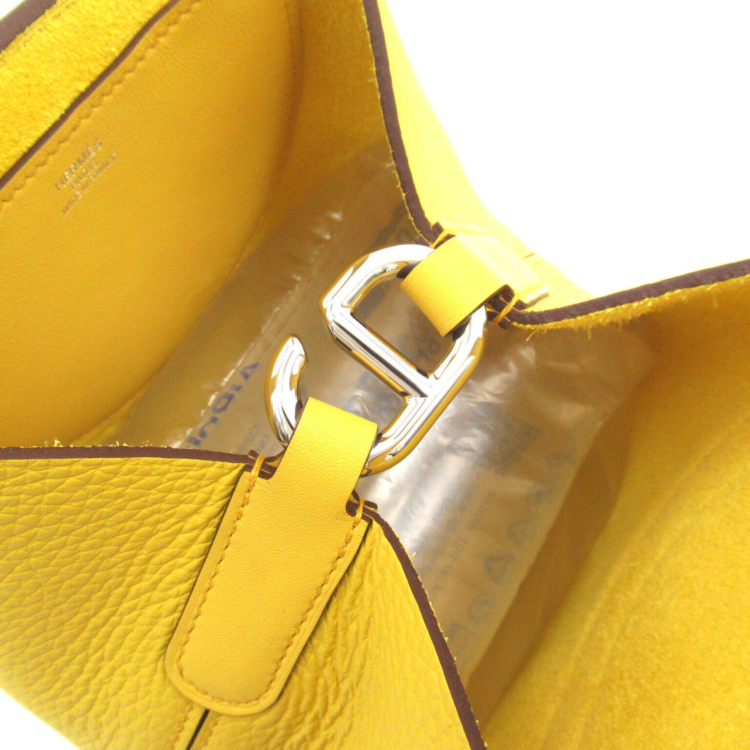 Hermes In The Loop 18 Leather Handbag Yellow