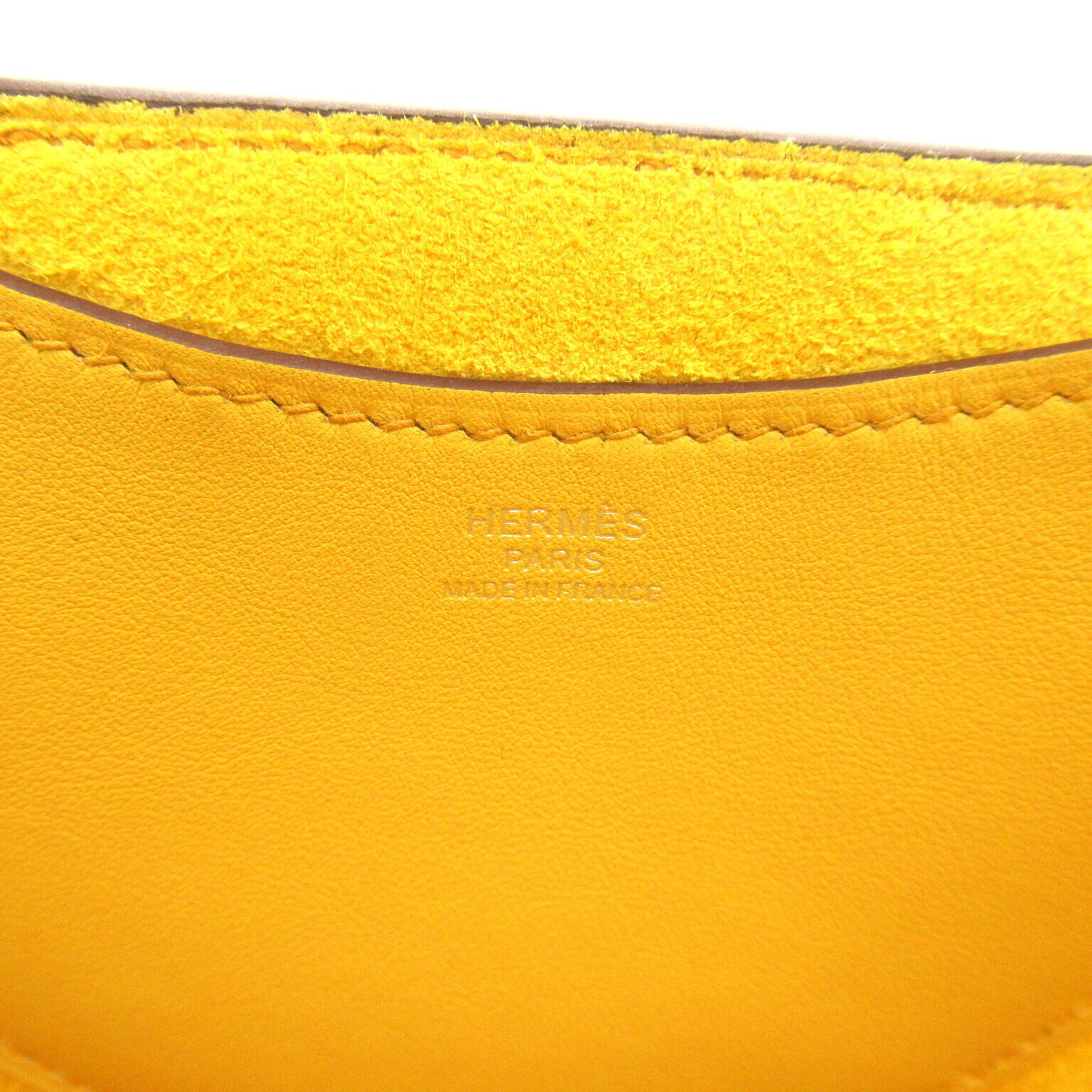 Hermes In The Loop 18 Leather Handbag Yellow