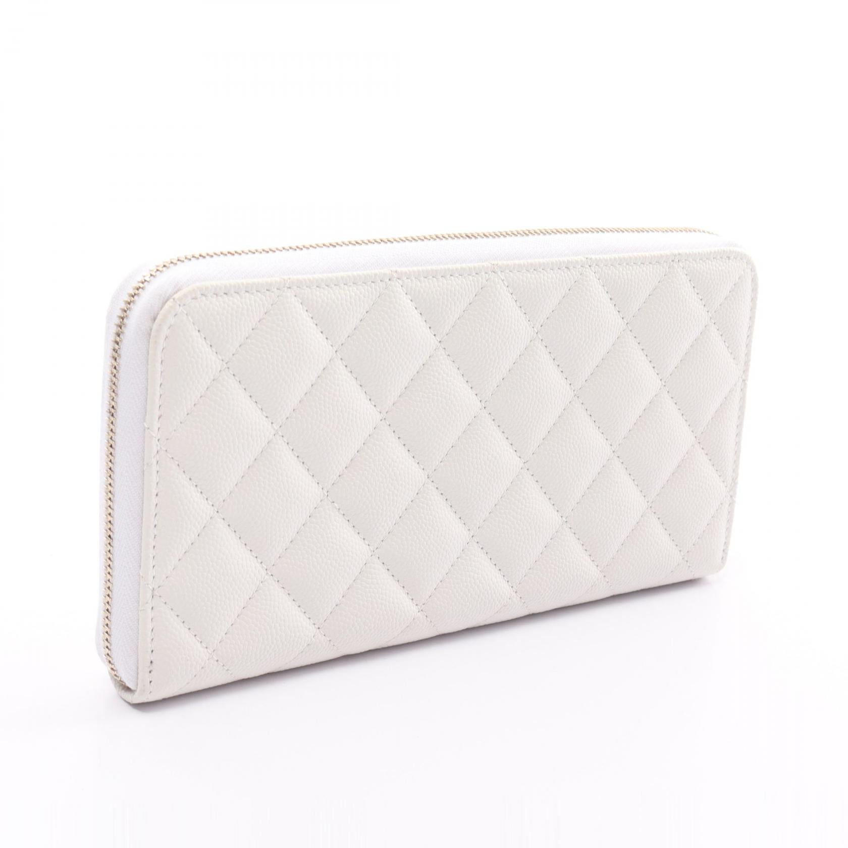 Chanel Caviar Skin Matelasse Round Wallet