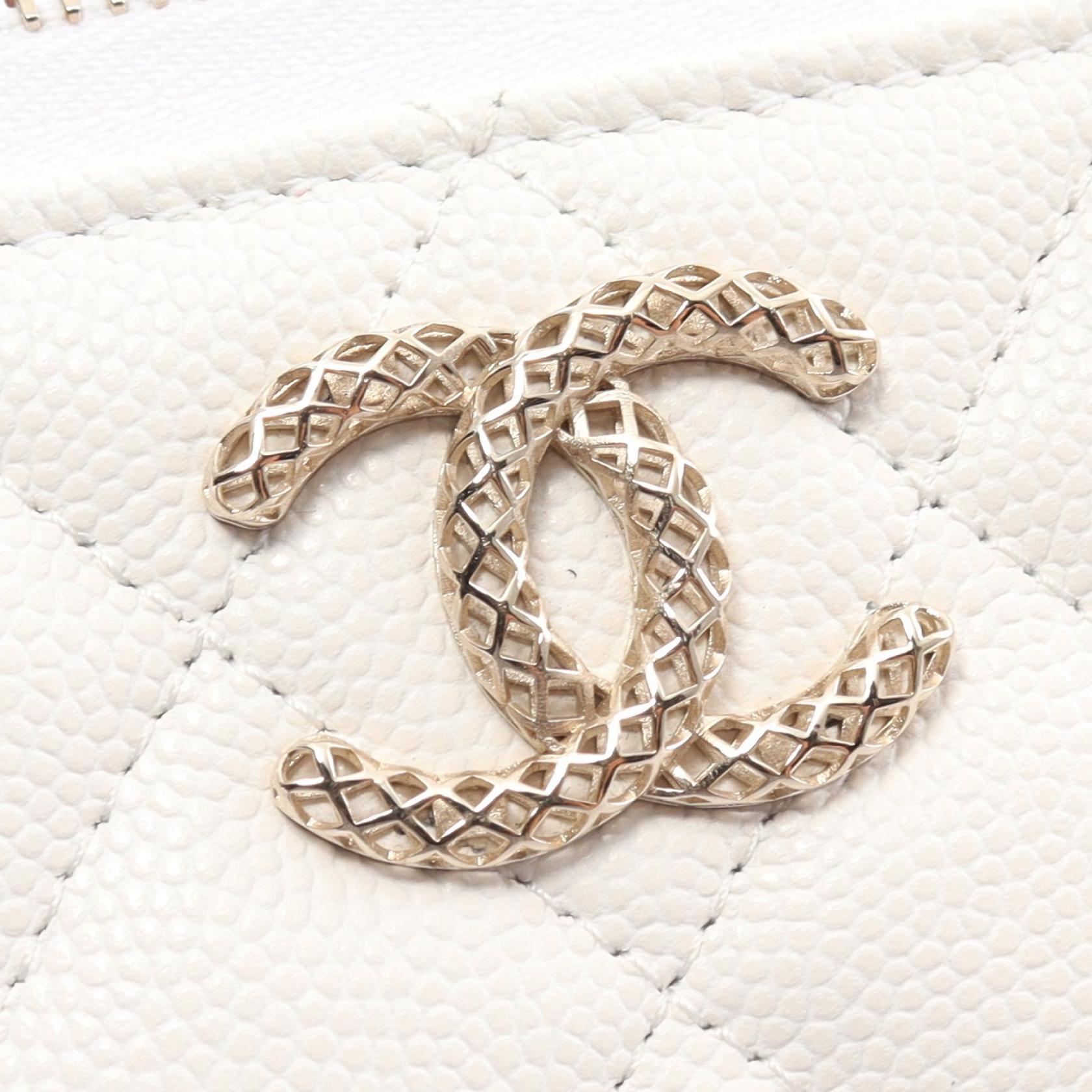 Chanel Caviar Skin Matelasse Round Wallet