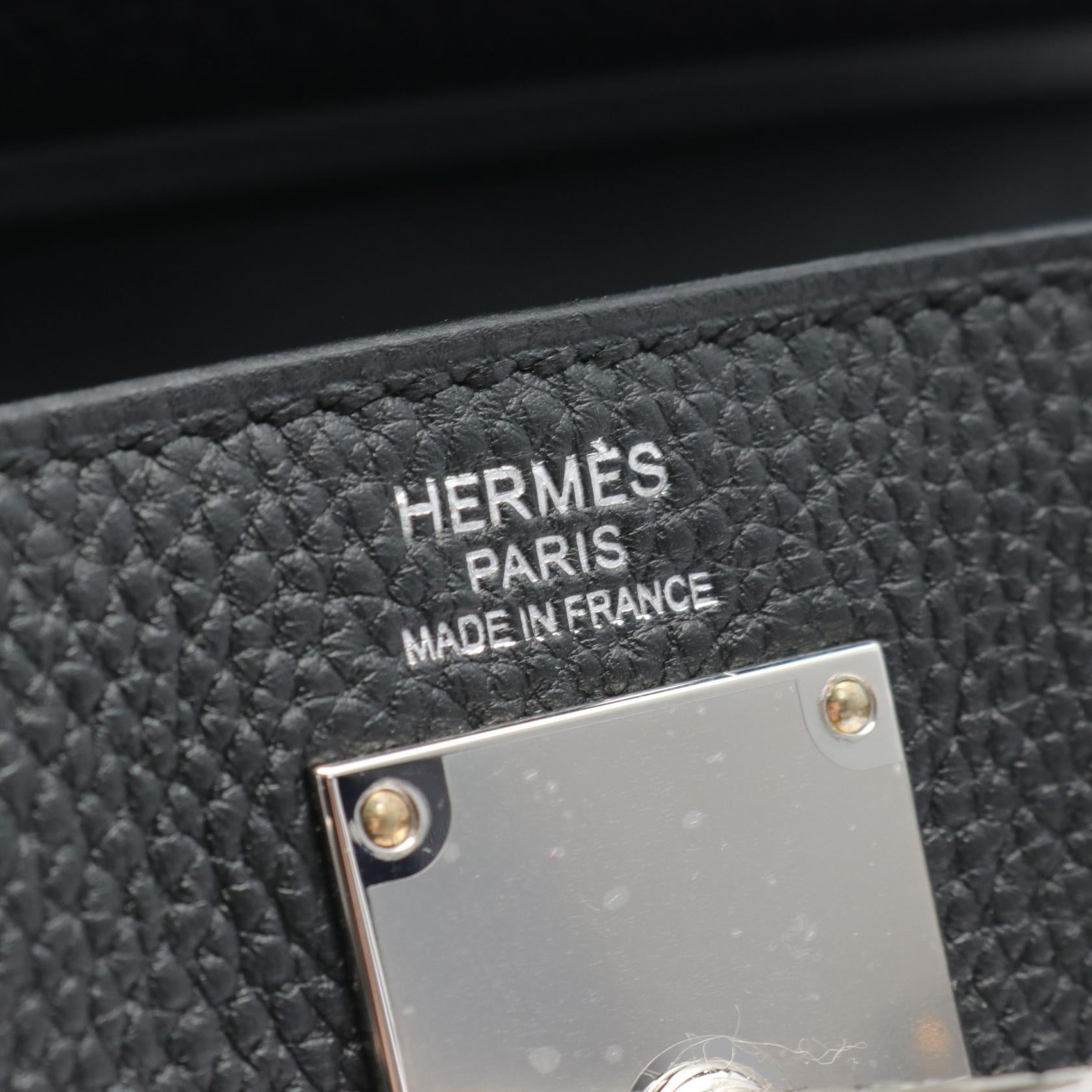 Hermes Kelly Accado PM Waist Bag Black