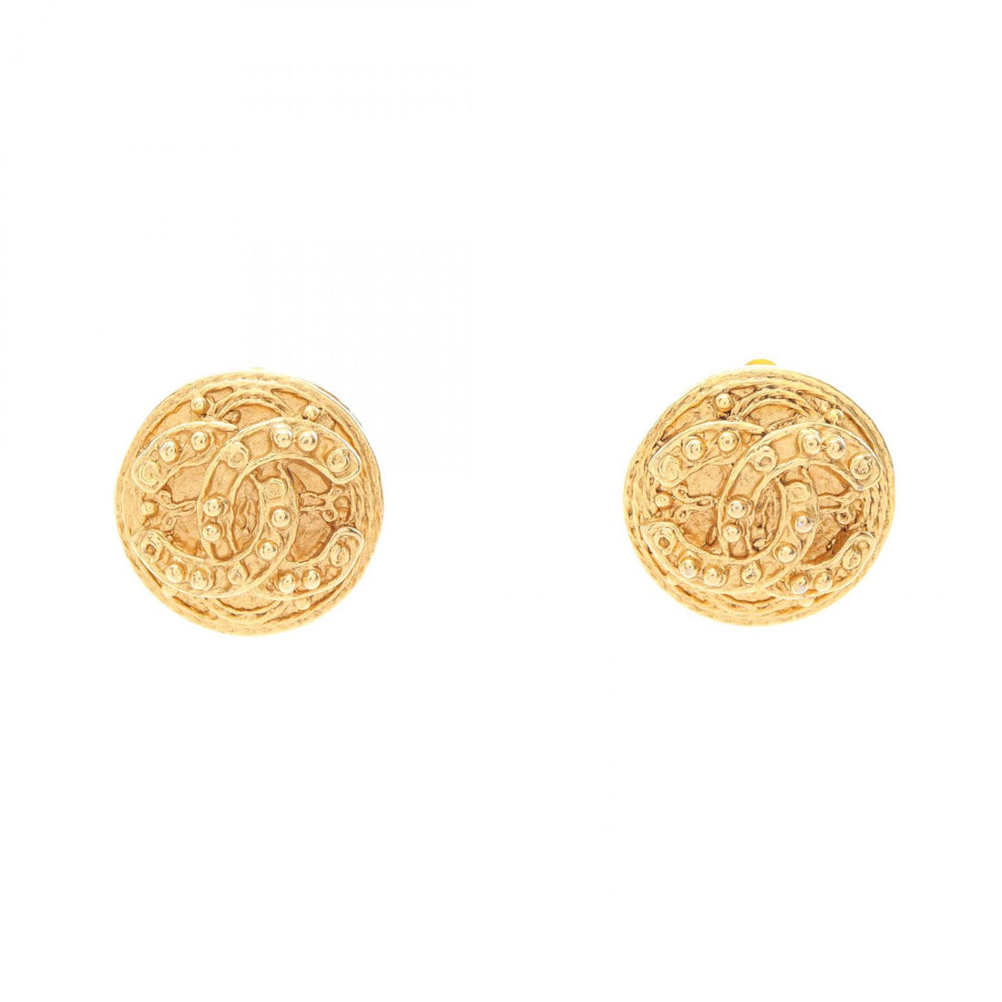 Chanel Coco Mark Earrings Gold GP A03817