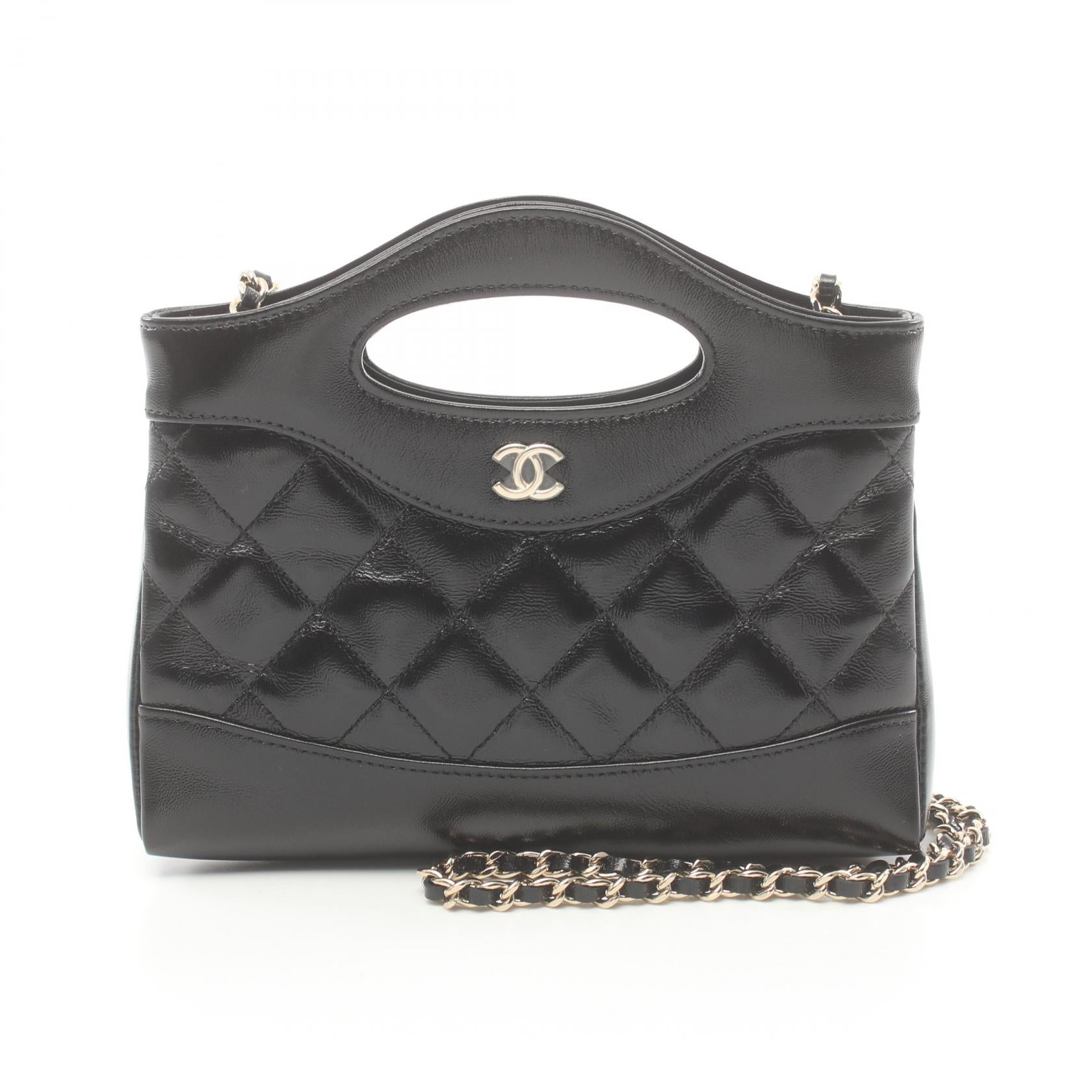 Chanel Quilted Nano 31 Shoulder Bag Leather Shoulder Bag AP3656 in Very Good Condition