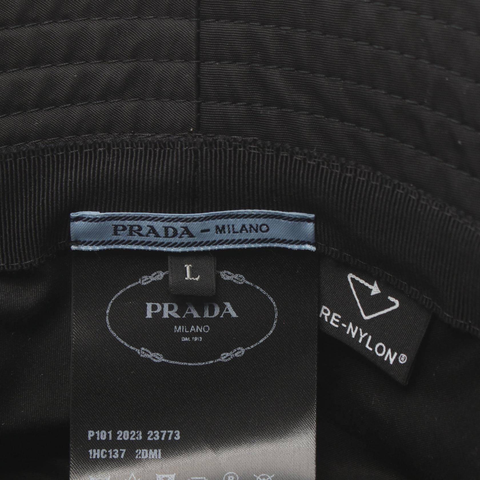 Prada Nylon Hat Black 1HC137