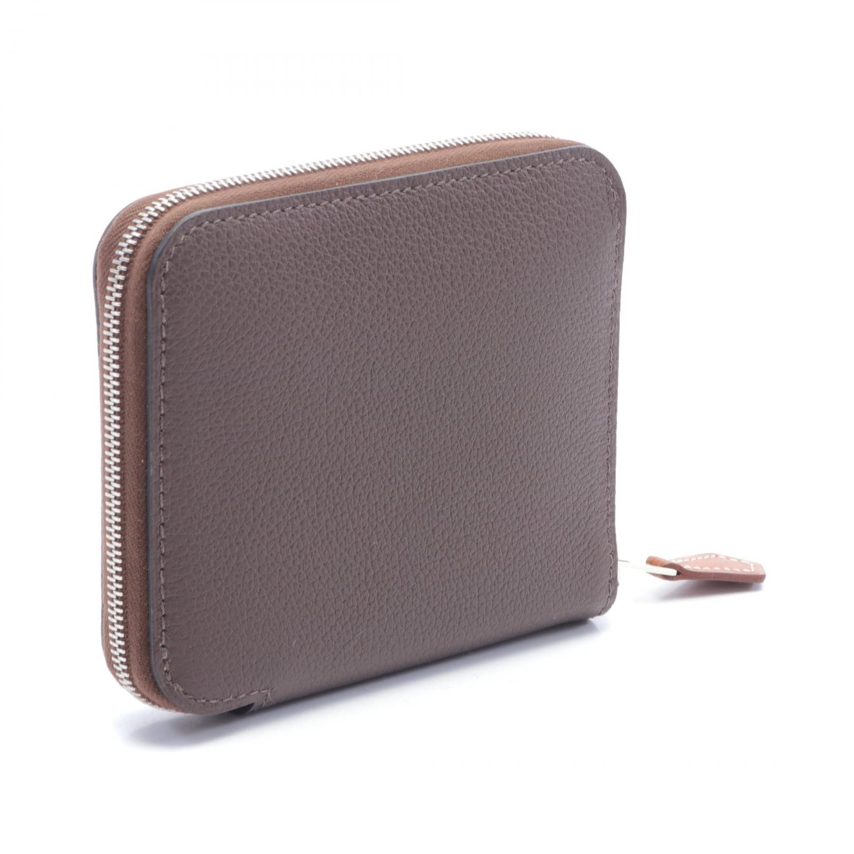 Hermes Azap Compact Silk In Wallet Brown