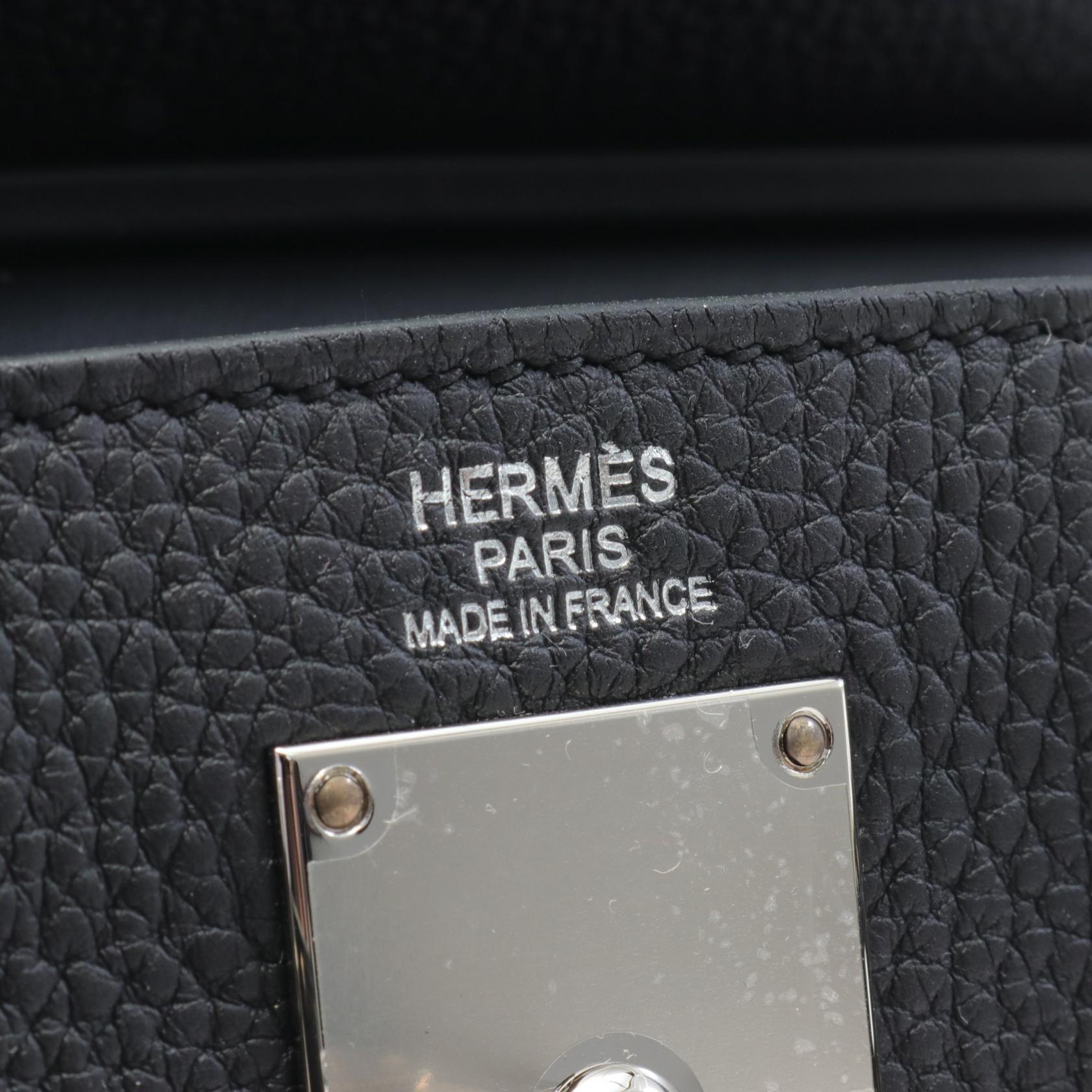 Hermes Kelly Accado PM Waist Bag Black