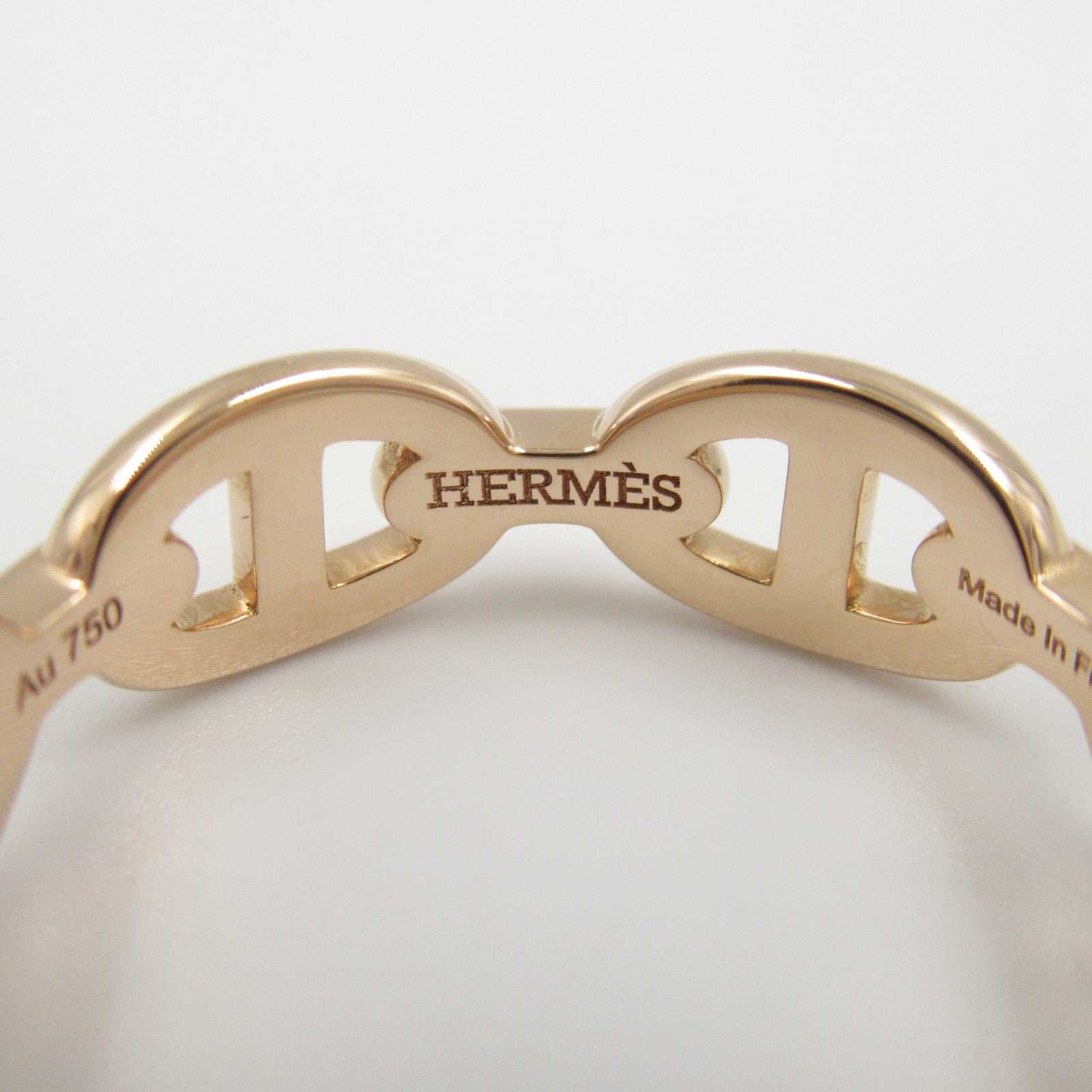 Hermes Chaine d'Ancre Ring K18PG Pink Gold