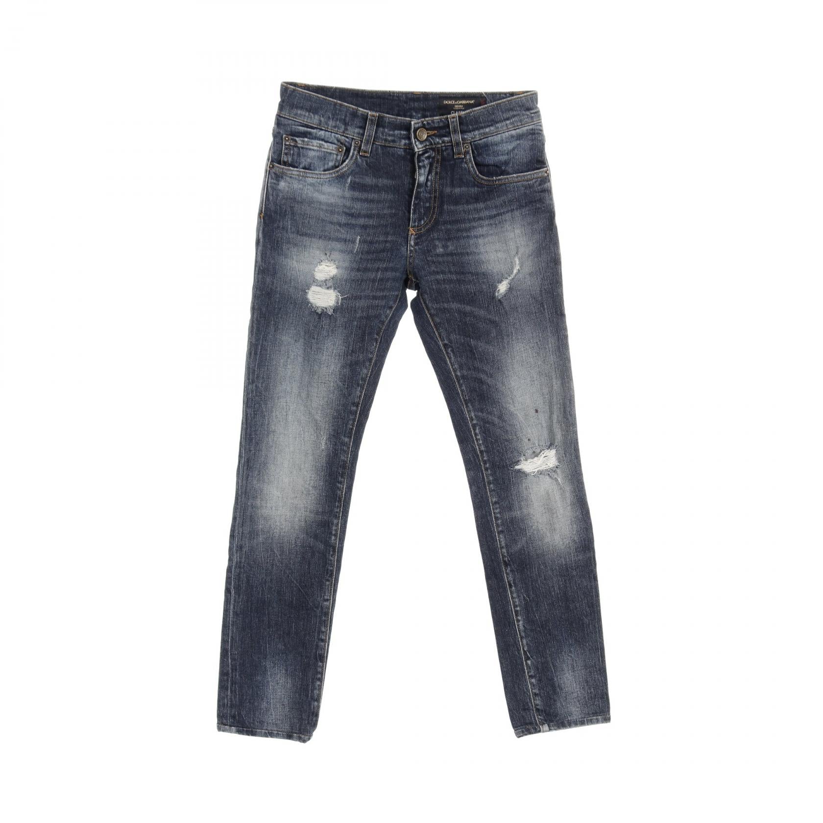 D&G Denim Pants Cotton Navy Ladies