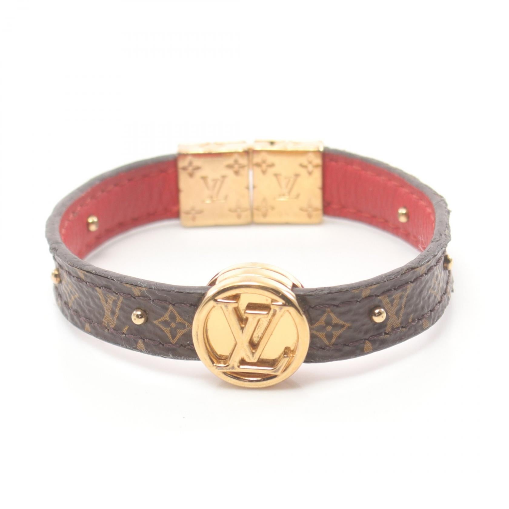 Louis Vuitton LV Circle Reversible Wrap Bracelet Canvas Bracelet M6268E in Very Good Condition