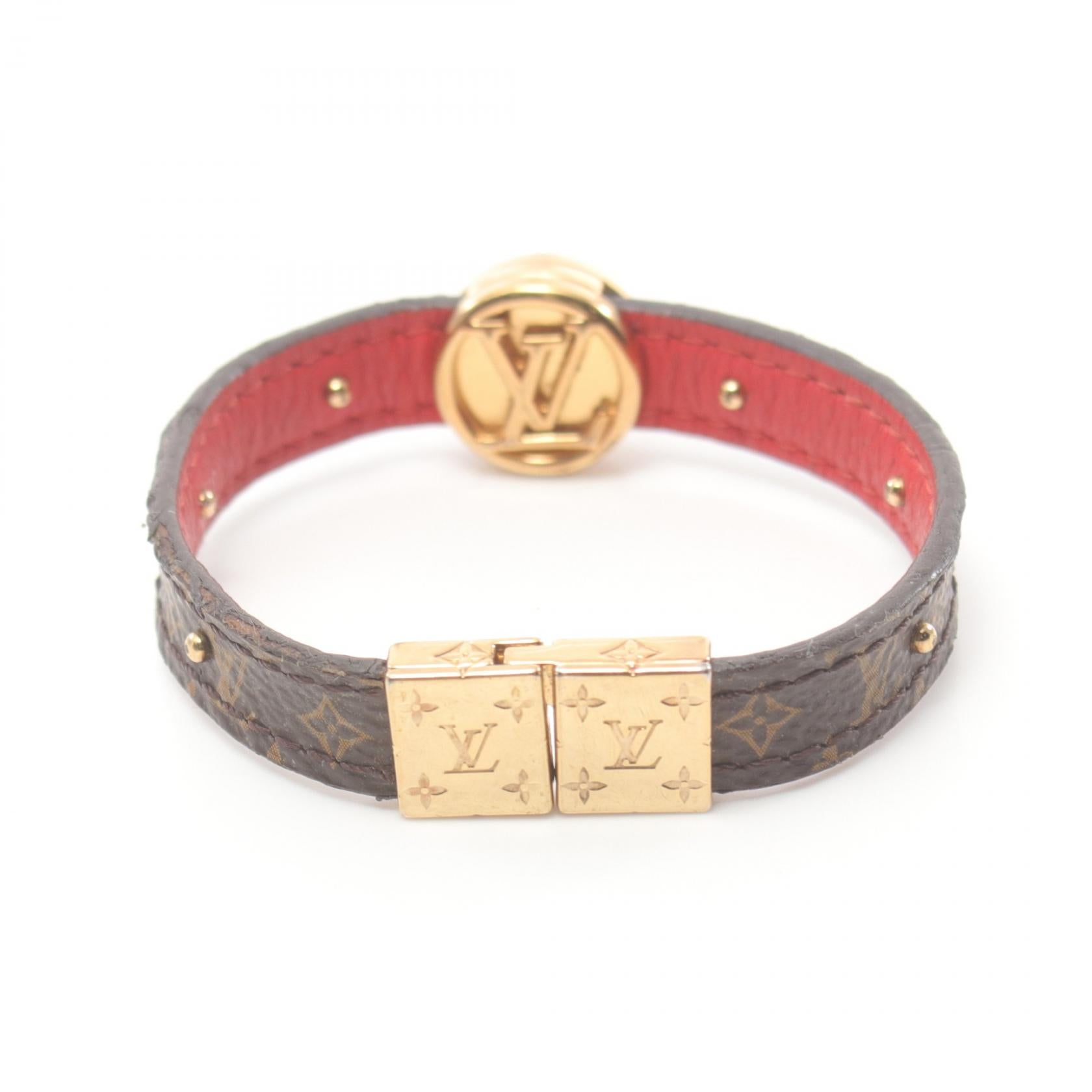 Louis Vuitton LV Circle Reversible Wrap Bracelet Canvas Bracelet M6268E in Very Good Condition