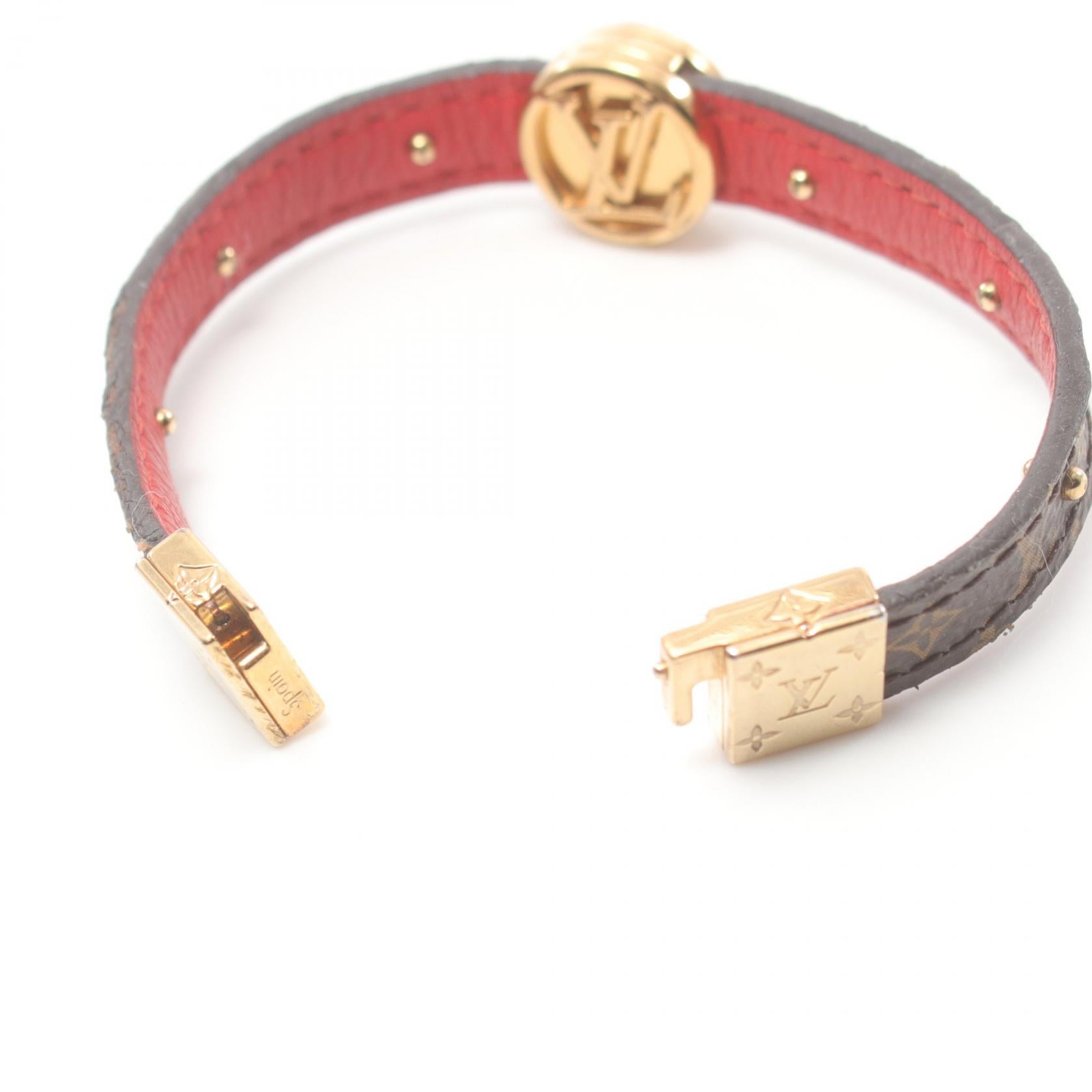 Louis Vuitton LV Circle Reversible Wrap Bracelet Canvas Bracelet M6268E in Very Good Condition