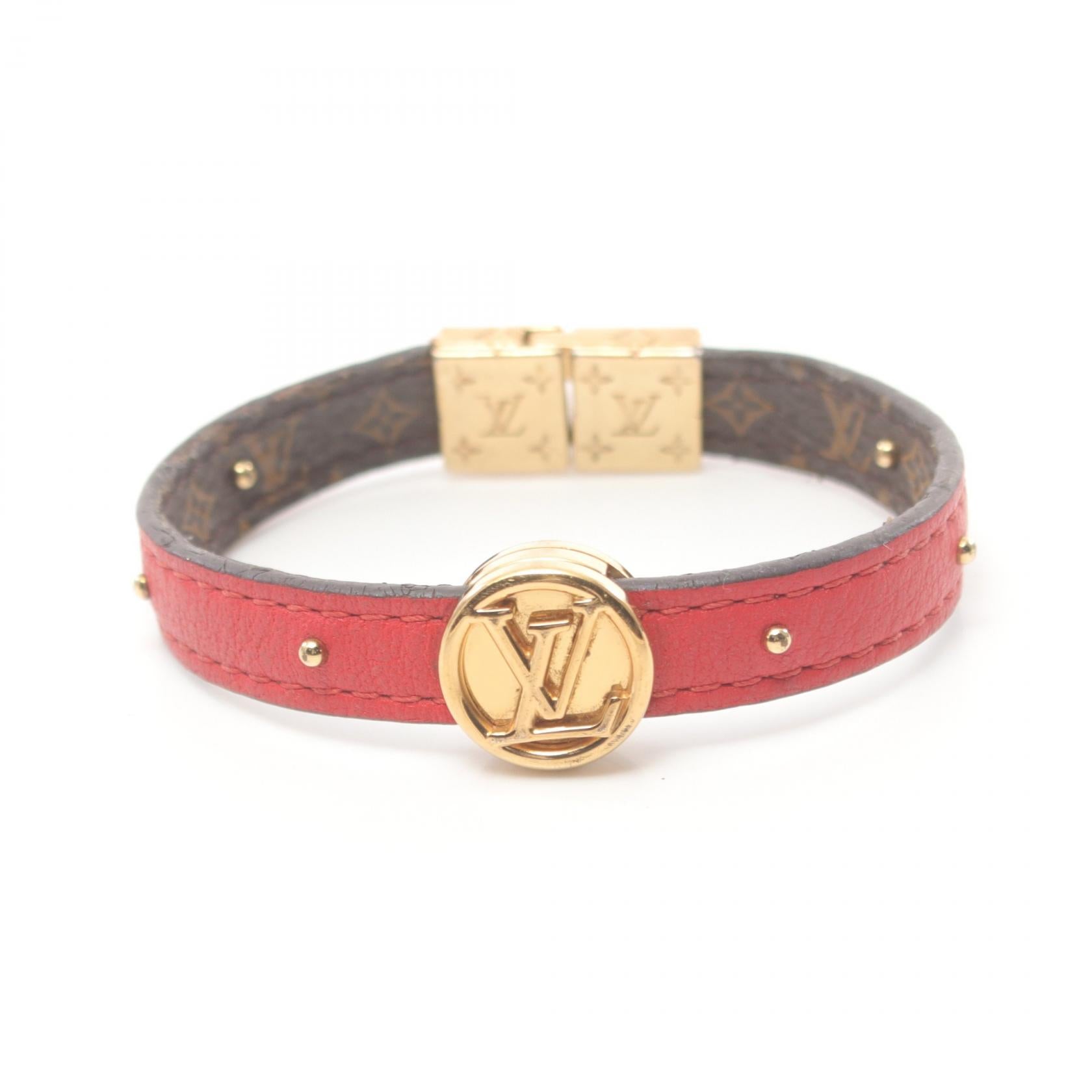 Louis Vuitton LV Circle Reversible Wrap Bracelet Canvas Bracelet M6268E in Very Good Condition