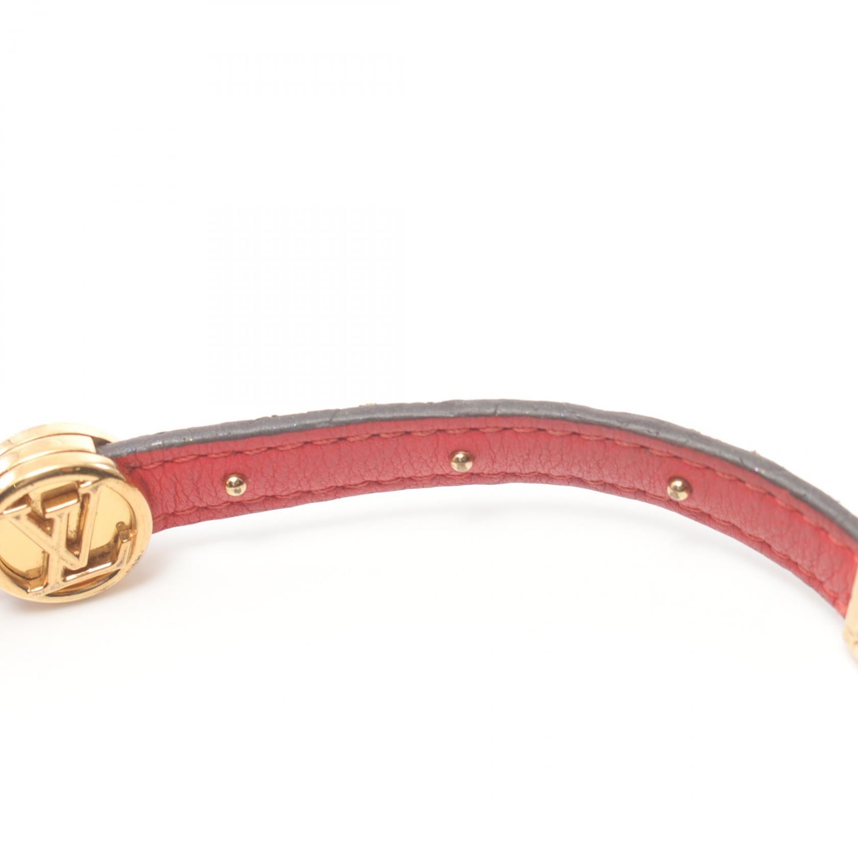 Louis Vuitton LV Circle Reversible Wrap Bracelet Canvas Bracelet M6268E in Very Good Condition