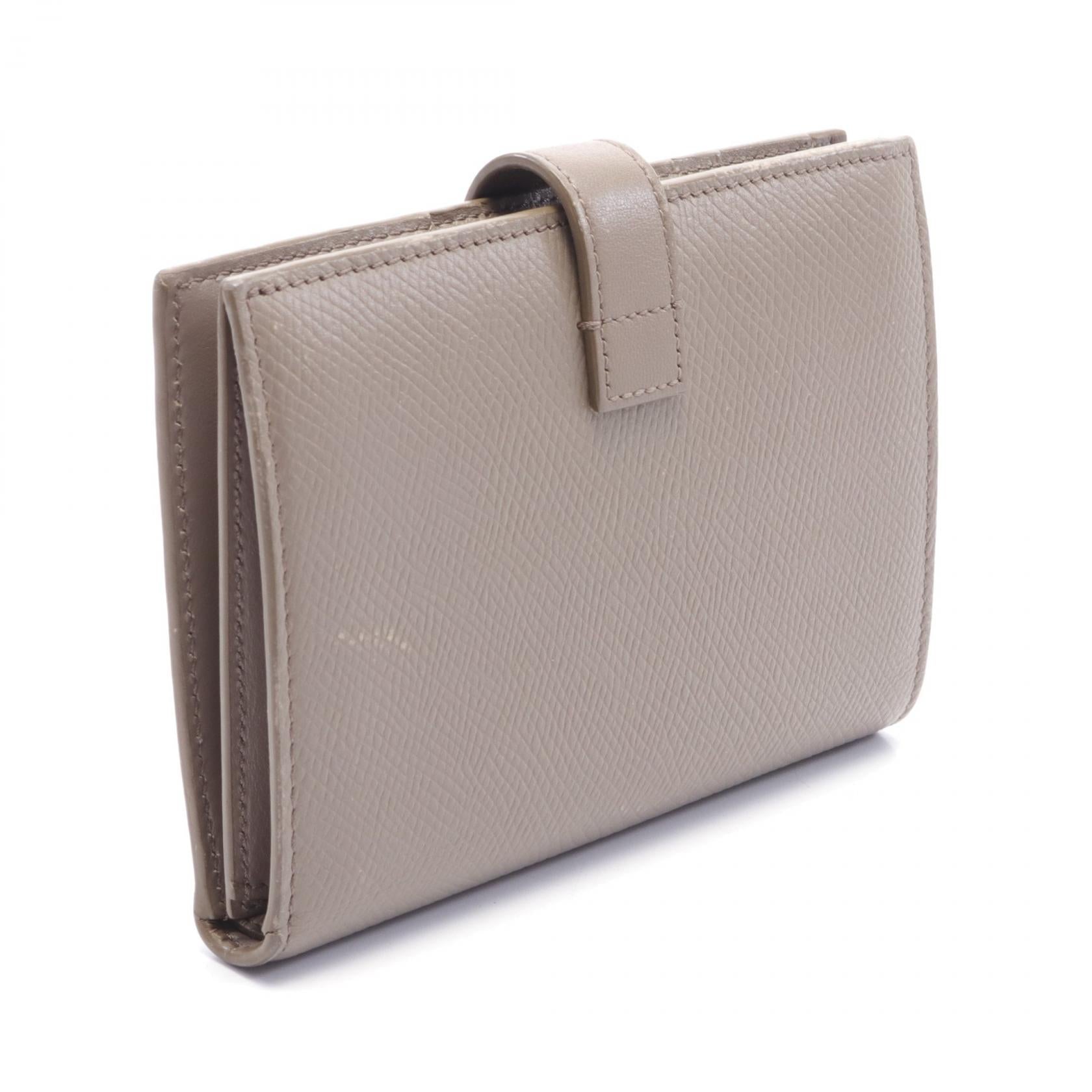 Celine Medium Strap Leather Wallet Beige