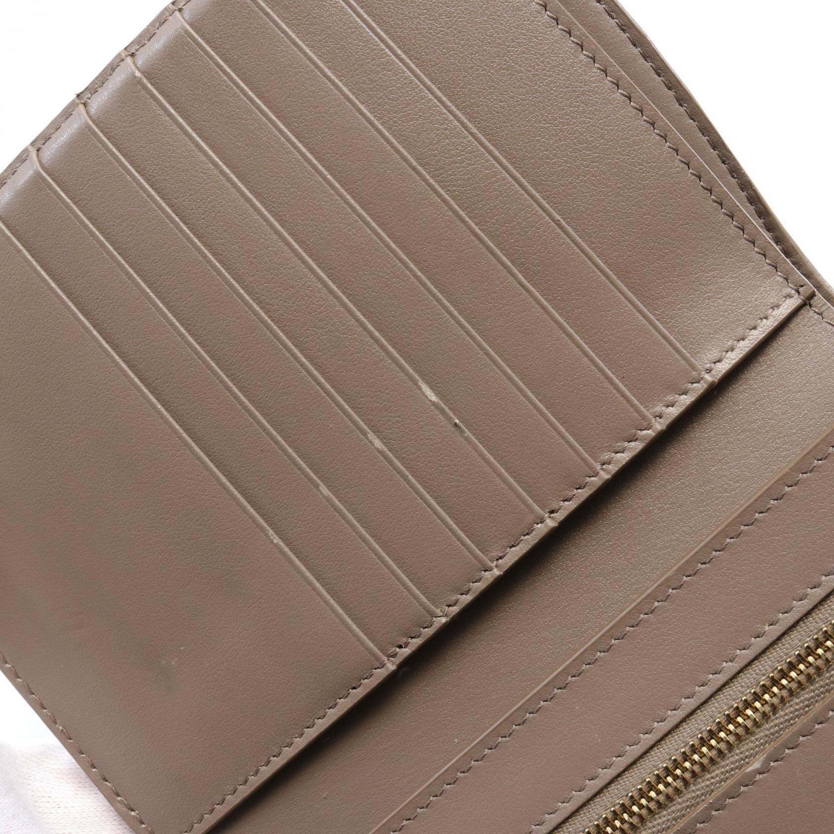 Celine Medium Strap Leather Wallet Beige