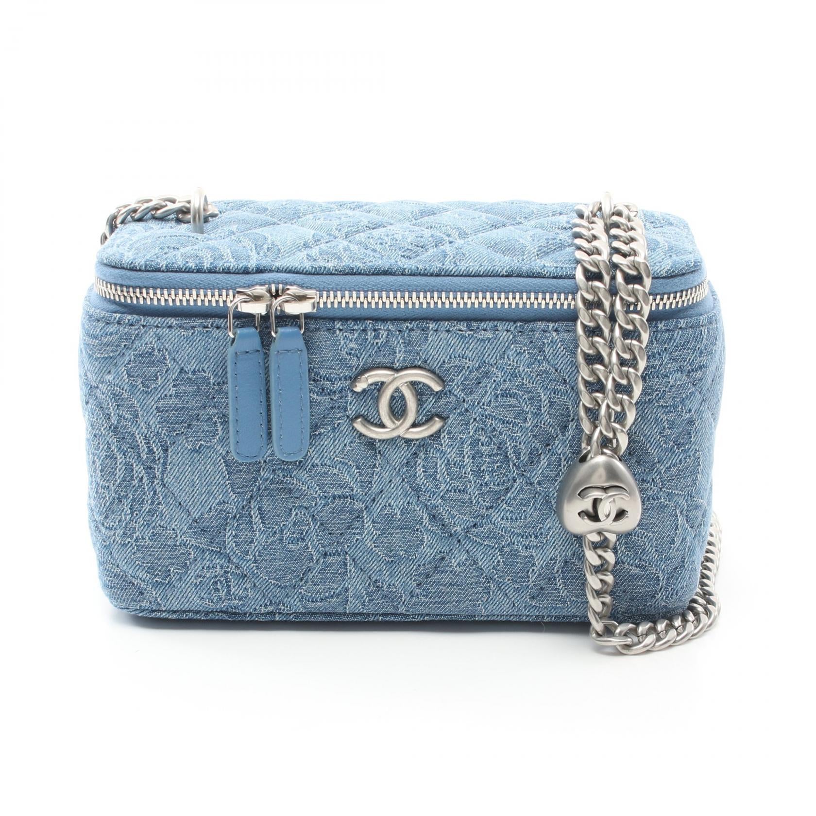 Chanel Mini Vanity Chain Shoulder Bag Denim Shoulder Bag T3J19G569 in Great Condition