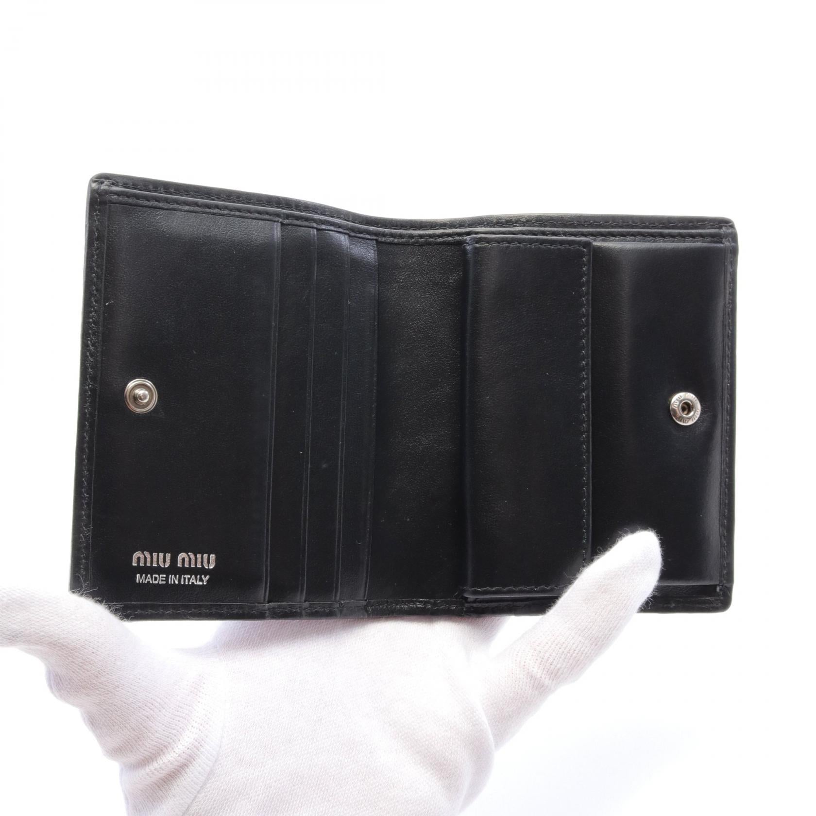 Miu Miu Denim Leather Bifold Wallet 5MV204