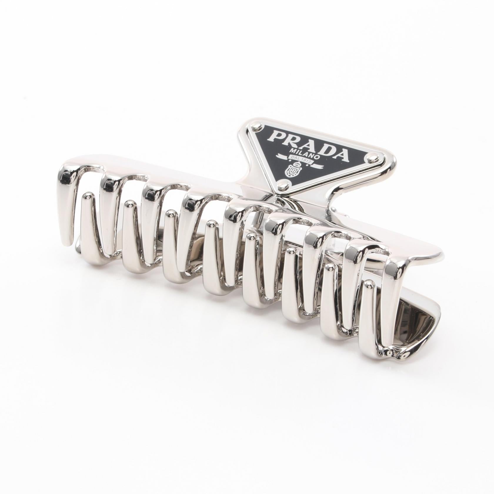 Prada Triangle Logo Stainless Steel Accessory