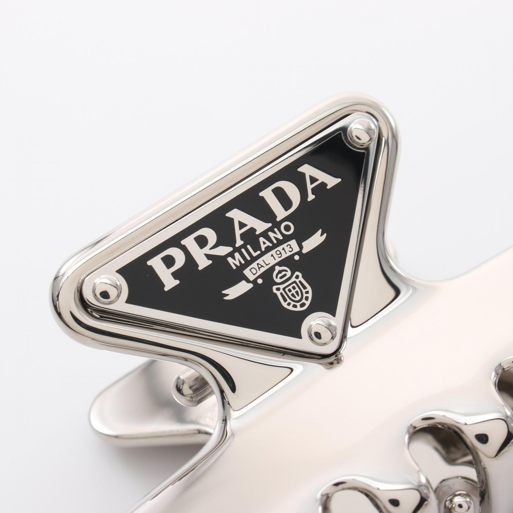 Prada Triangle Logo Stainless Steel Accessory