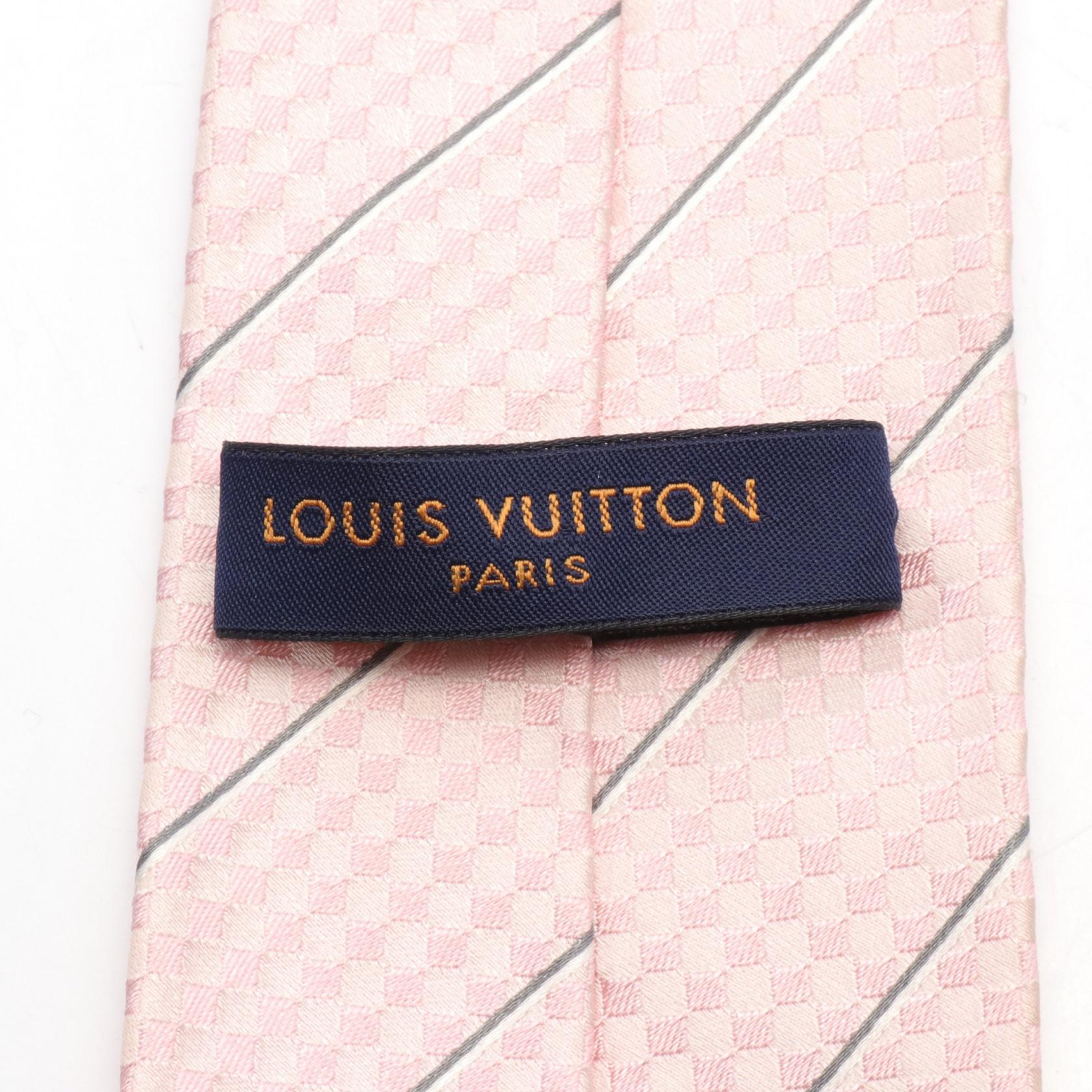 Louis Vuitton Silk Tie Rose Clair M67981