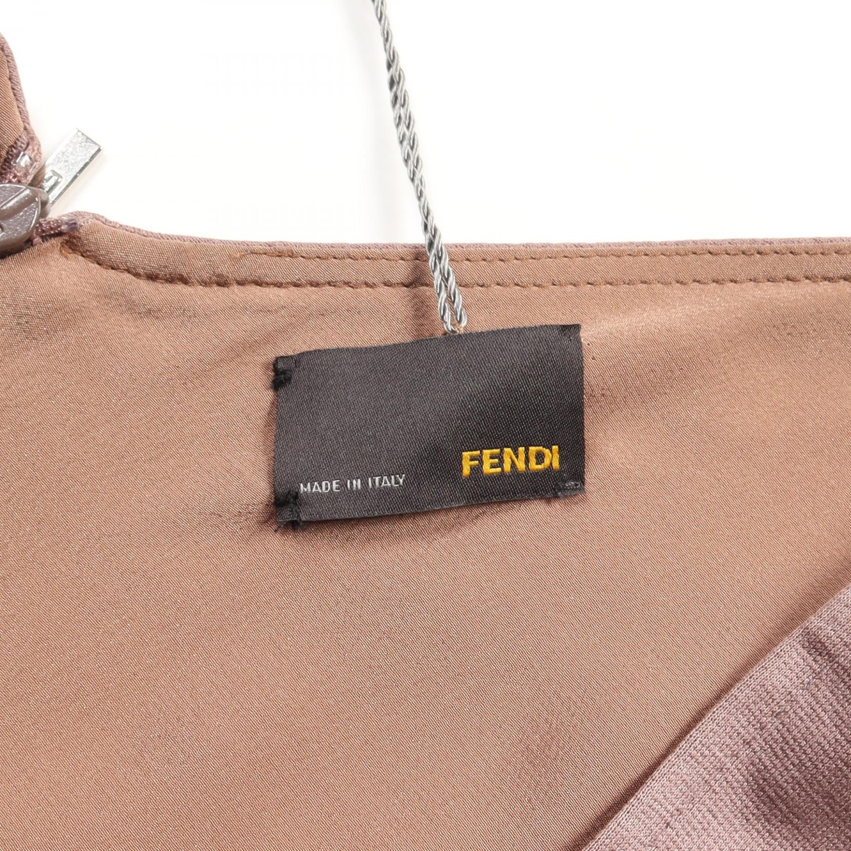 Fendi Cotton Lycra Dress Pink FD6341