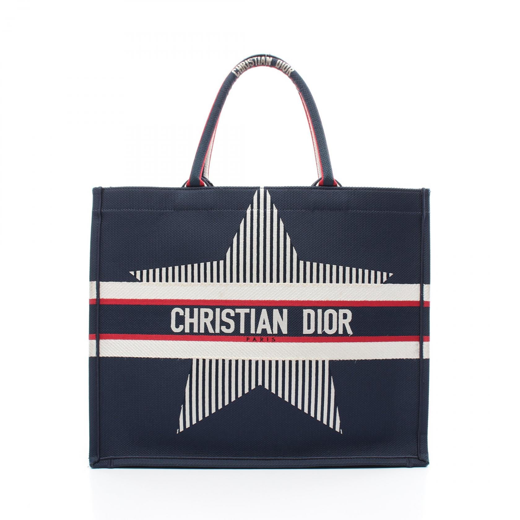 Dior Canvas Book Tote Large Alps Bag