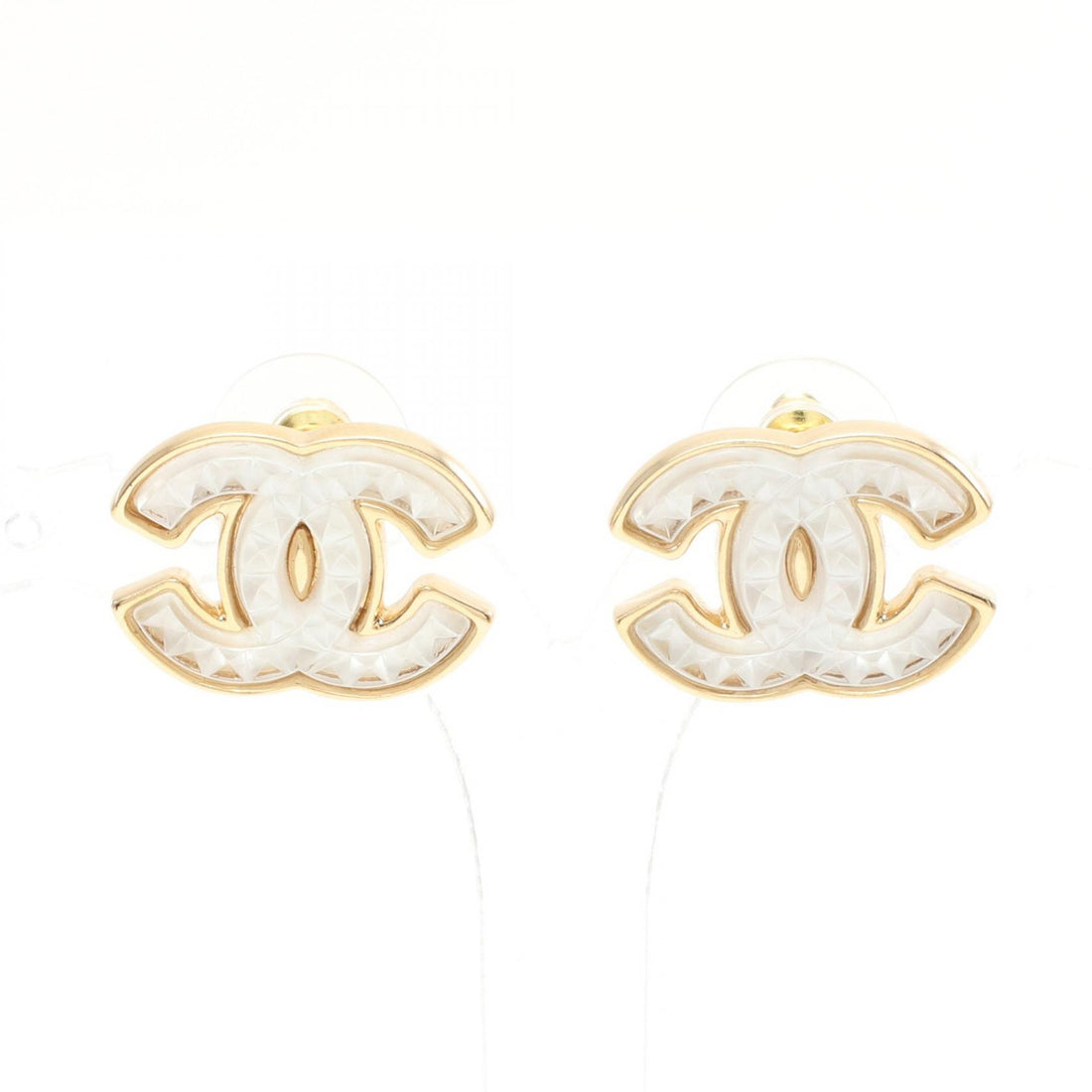 Chanel Coco Mark Earrings Gold Plated