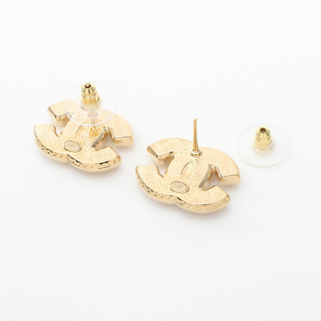 Chanel Coco Mark Earrings Gold Plated