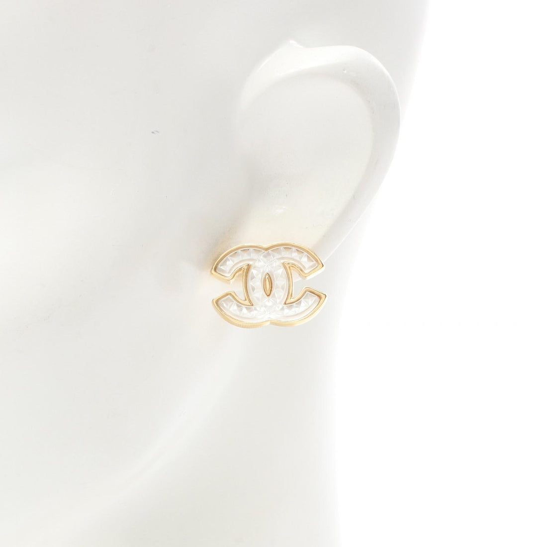 Chanel Coco Mark Earrings Gold Plated