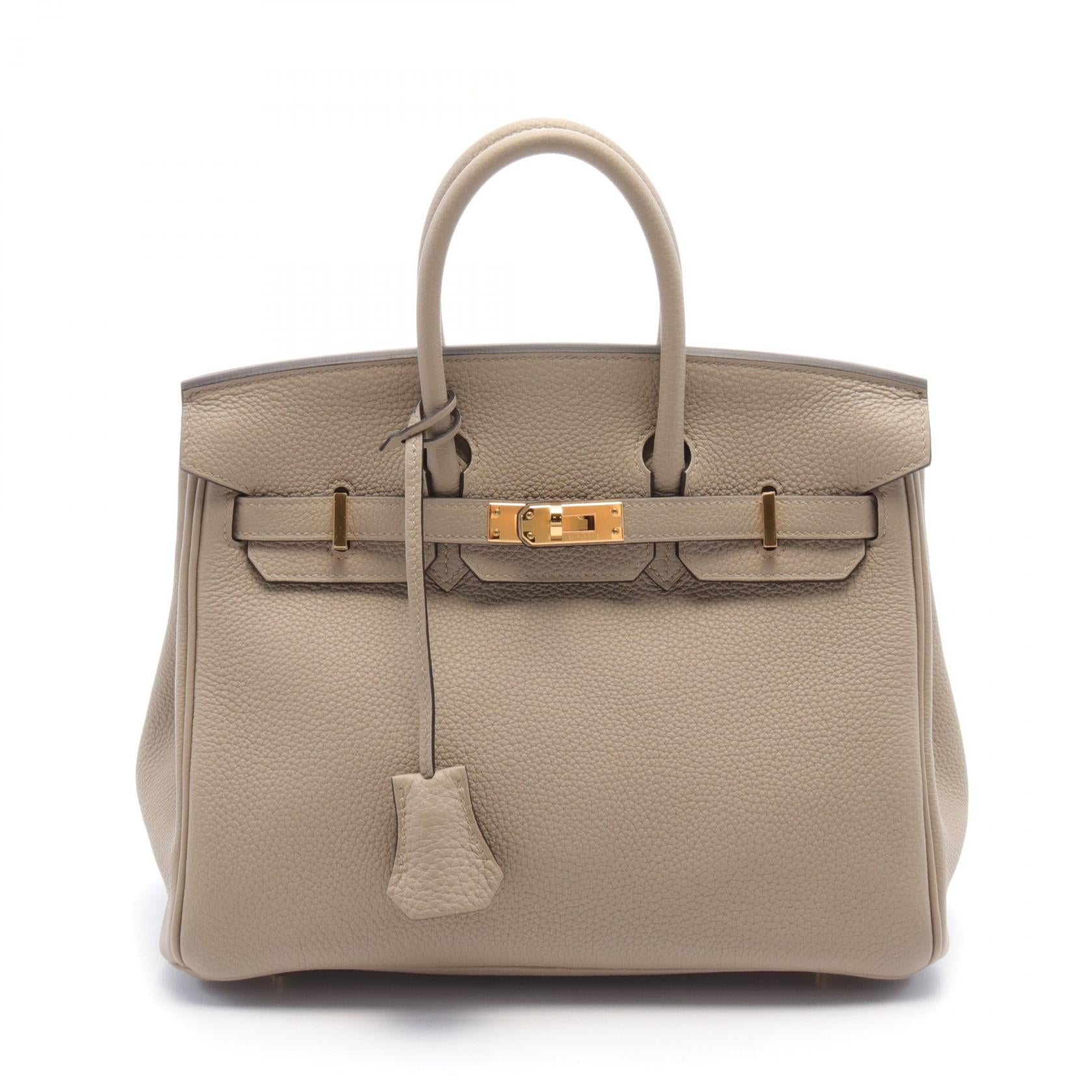 Hermes Birkin 25 Togo Handbag Beige