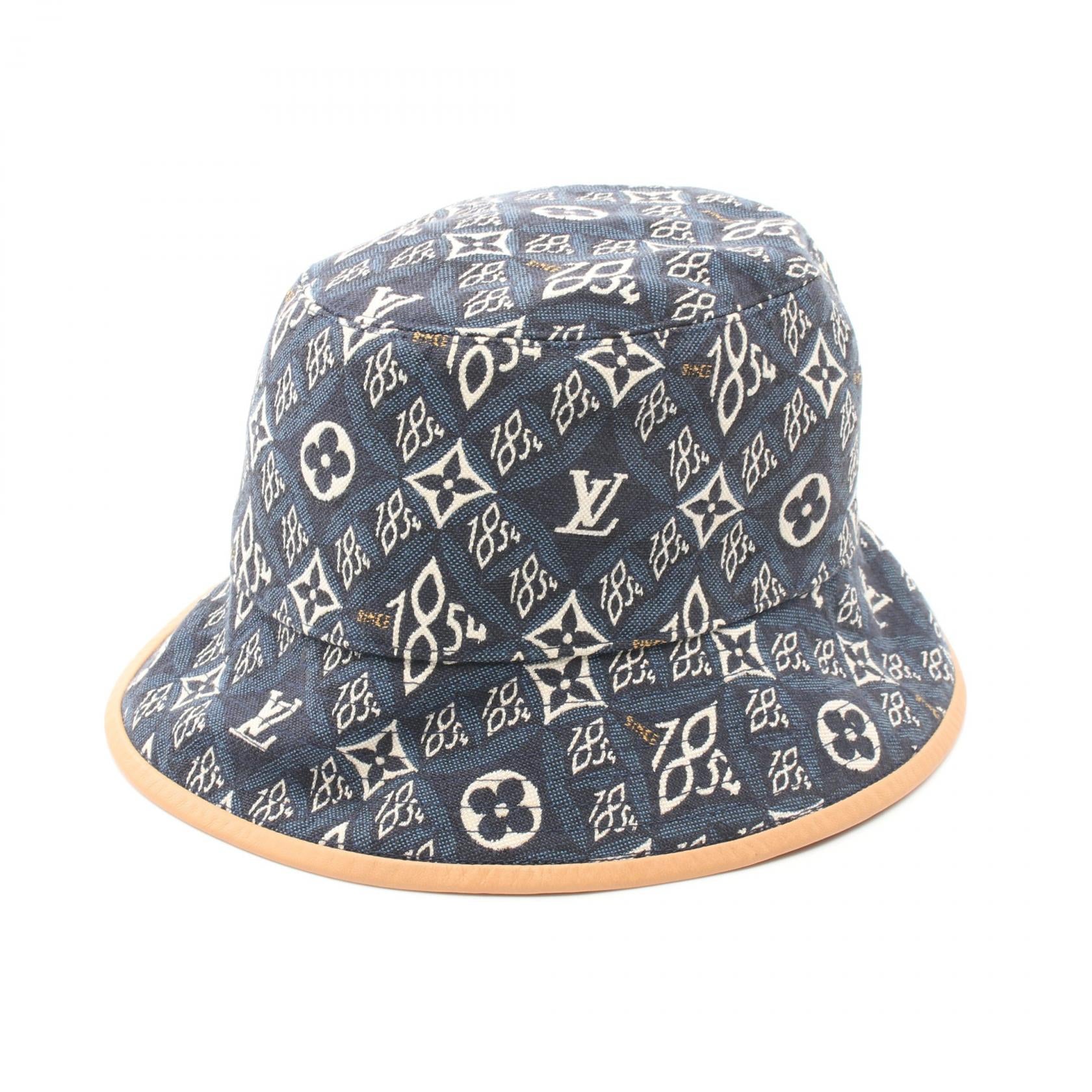 Louis Vuitton Leather Silk Cotton Hat MP2832