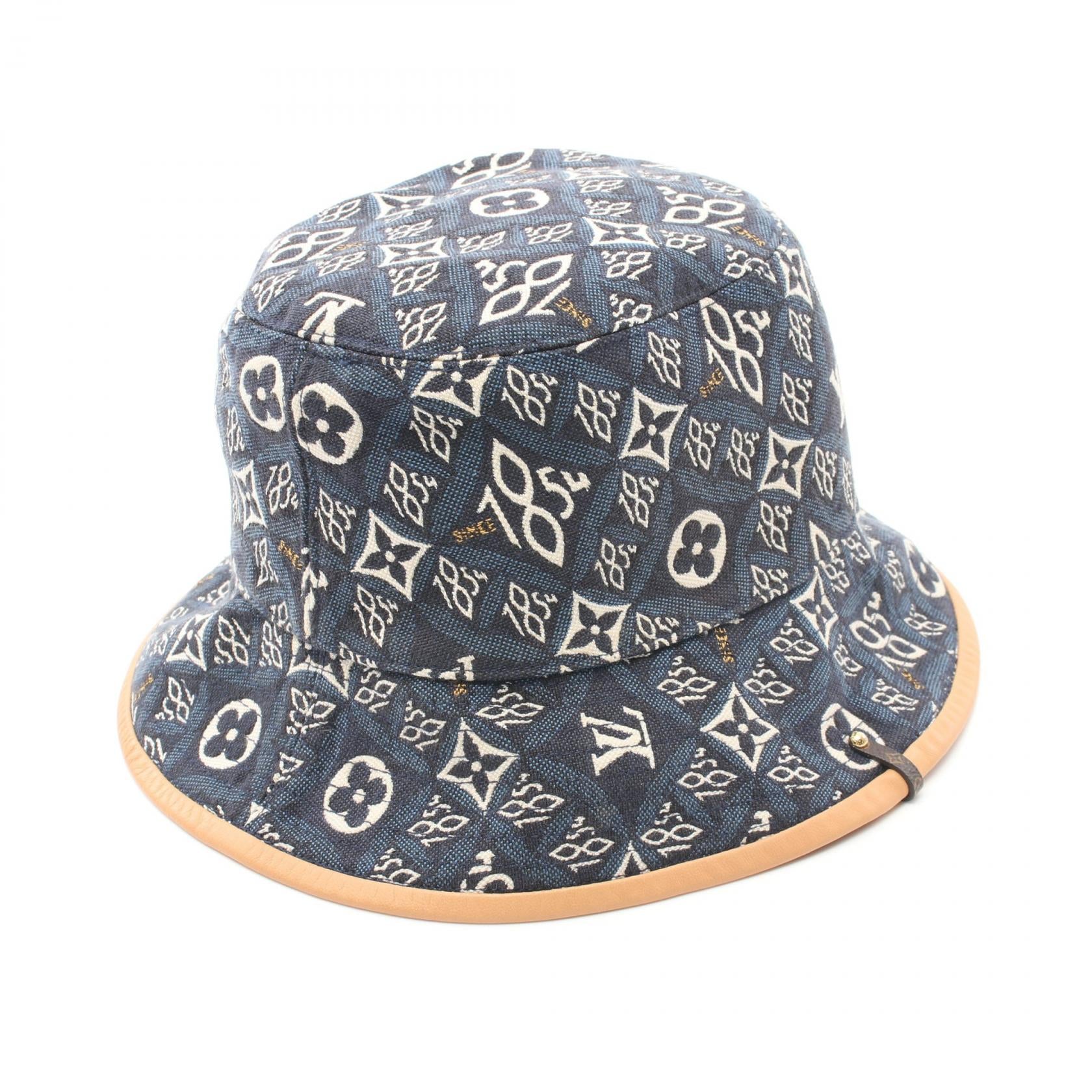 Louis Vuitton Leather Silk Cotton Hat MP2832