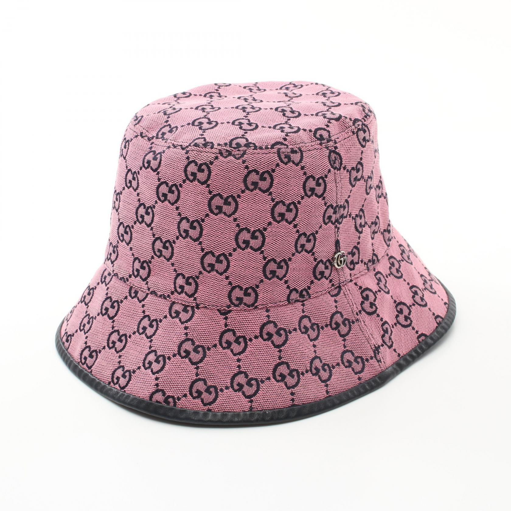 Gucci GG Canvas Fedora Hat Pink/Black