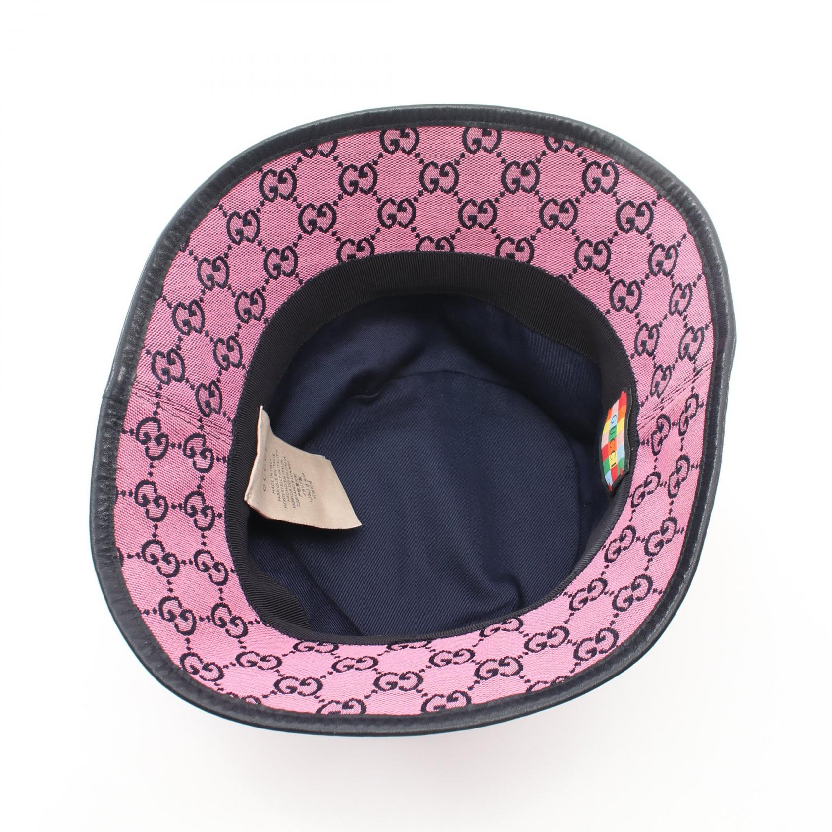 Gucci GG Canvas Fedora Hat Pink/Black